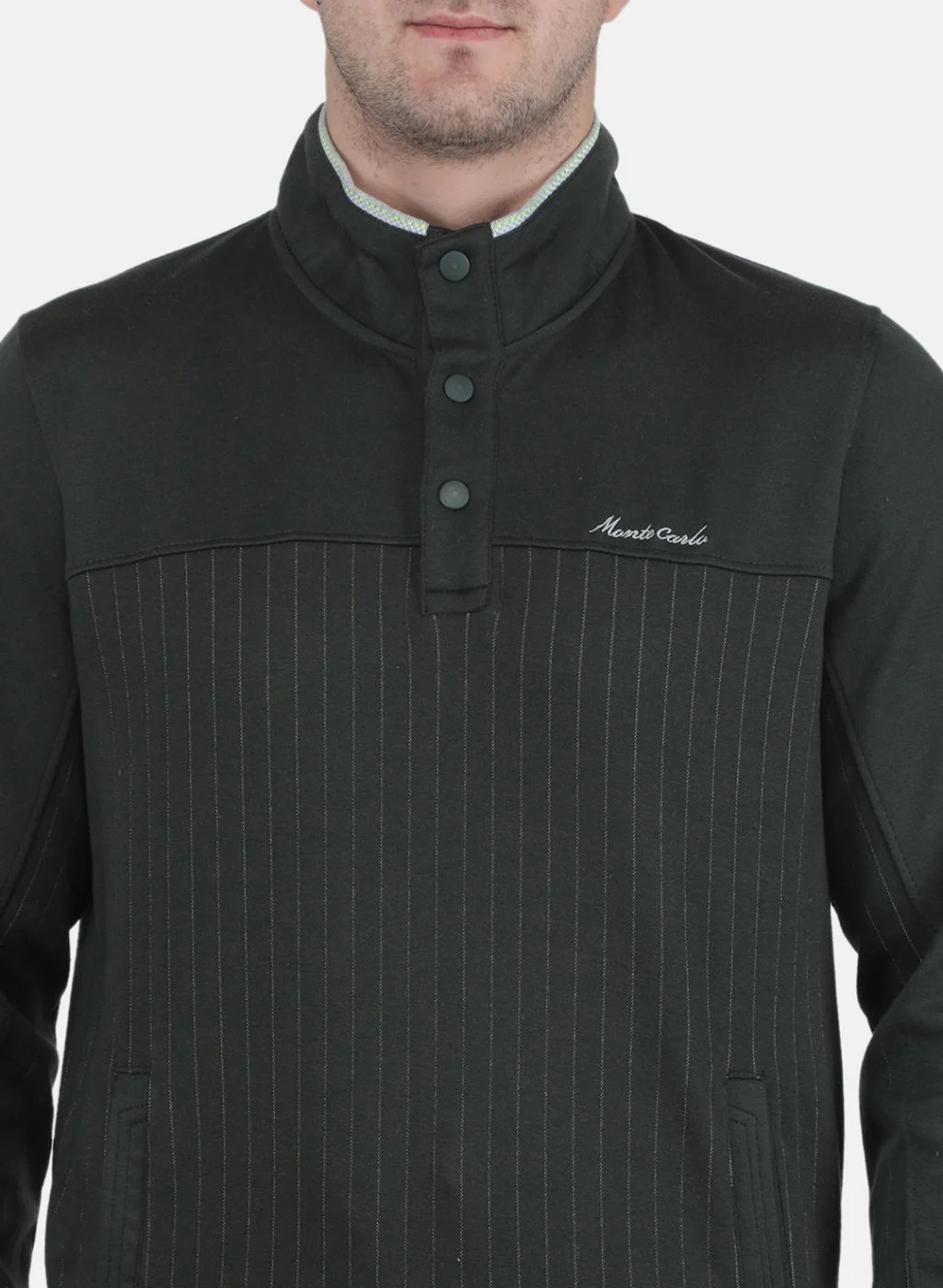 Men Olive Solid Tracksuit - Image 5