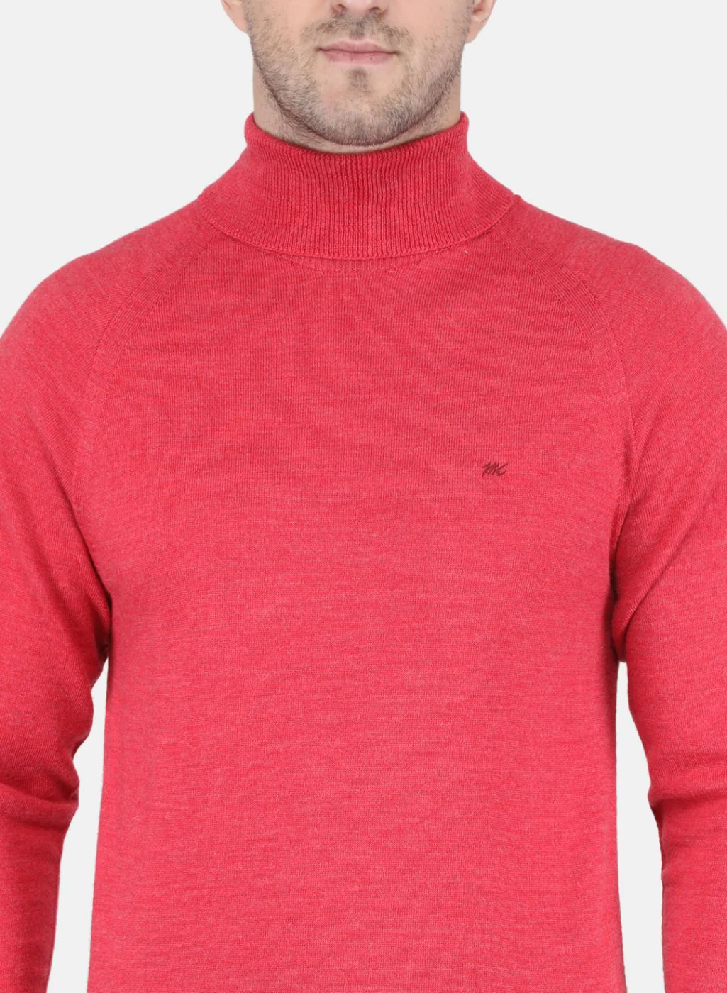 Men Pink Solid Pullover - Image 5