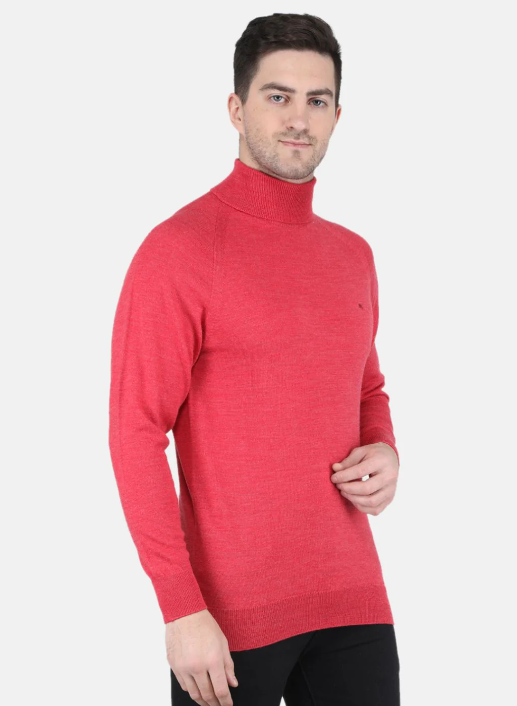 Men Pink Solid Pullover - Image 6