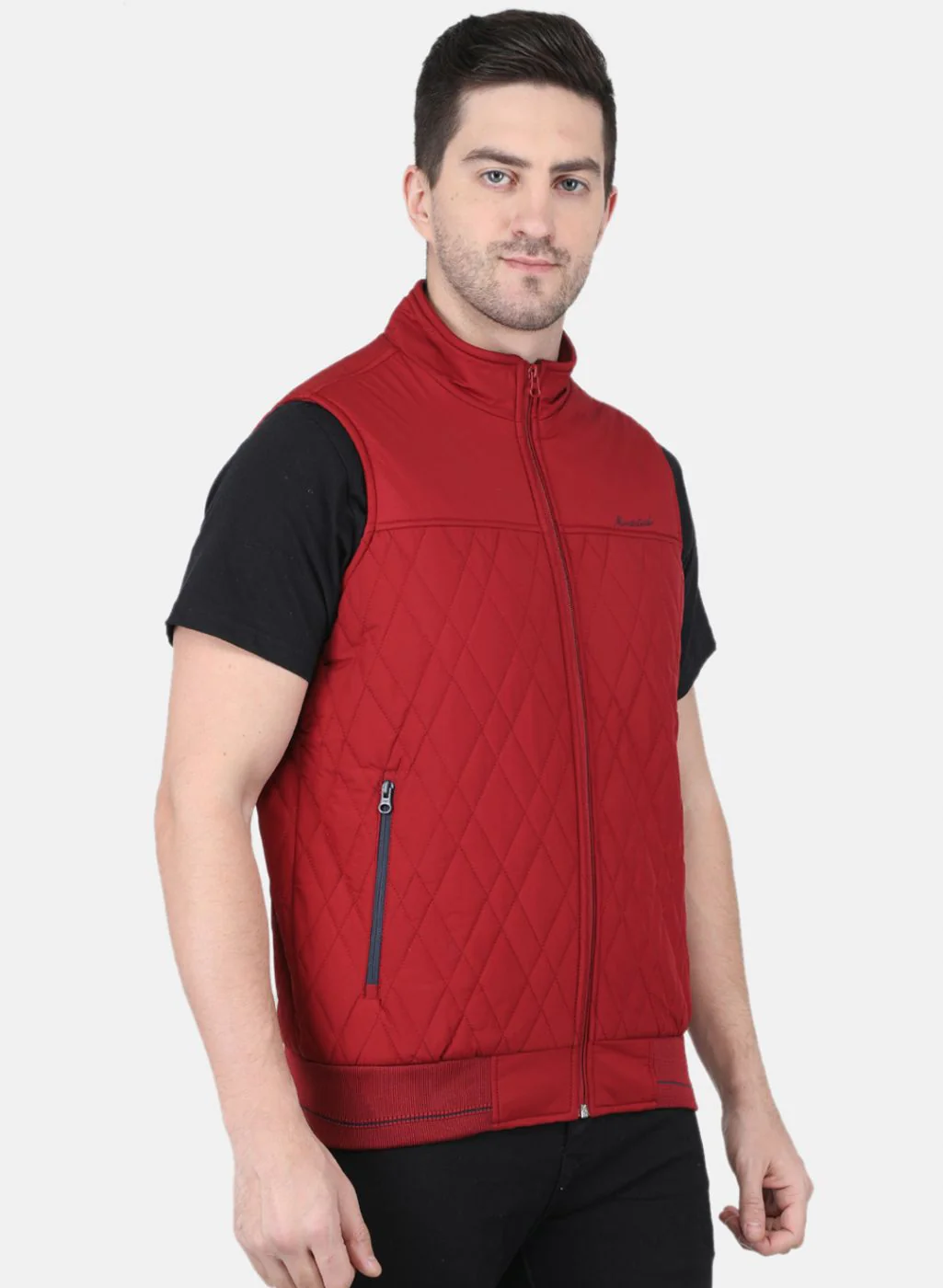 Men Red Solid Jacket - Image 6