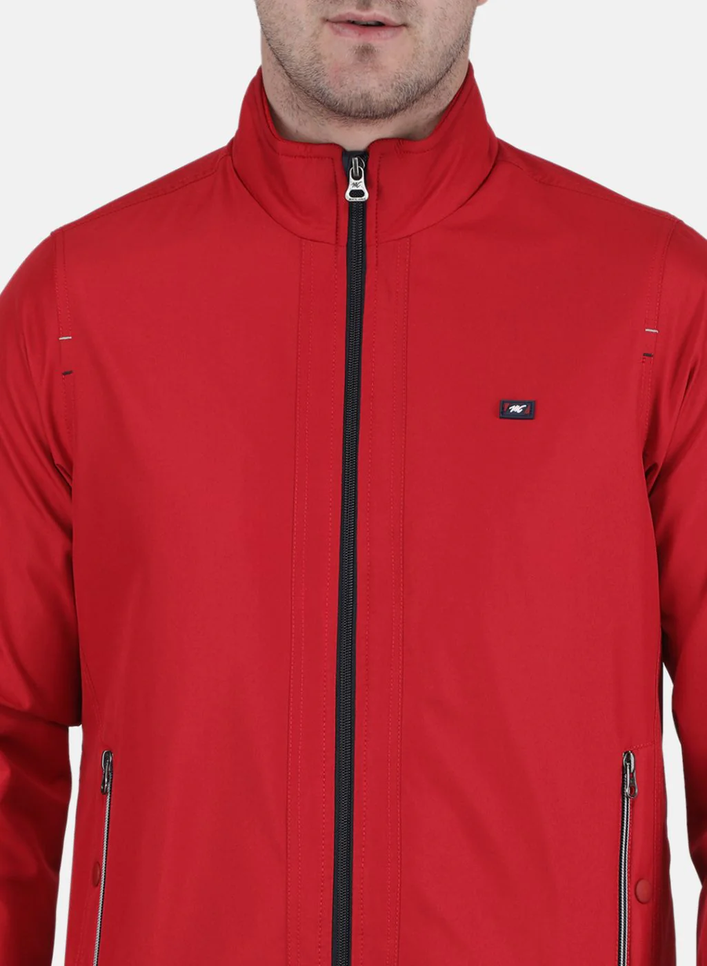 Men Red Solid Jacket - Image 5