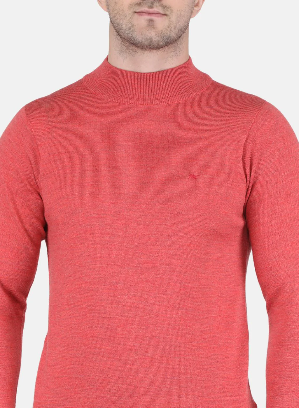 Men Red Solid Pullover - Image 5