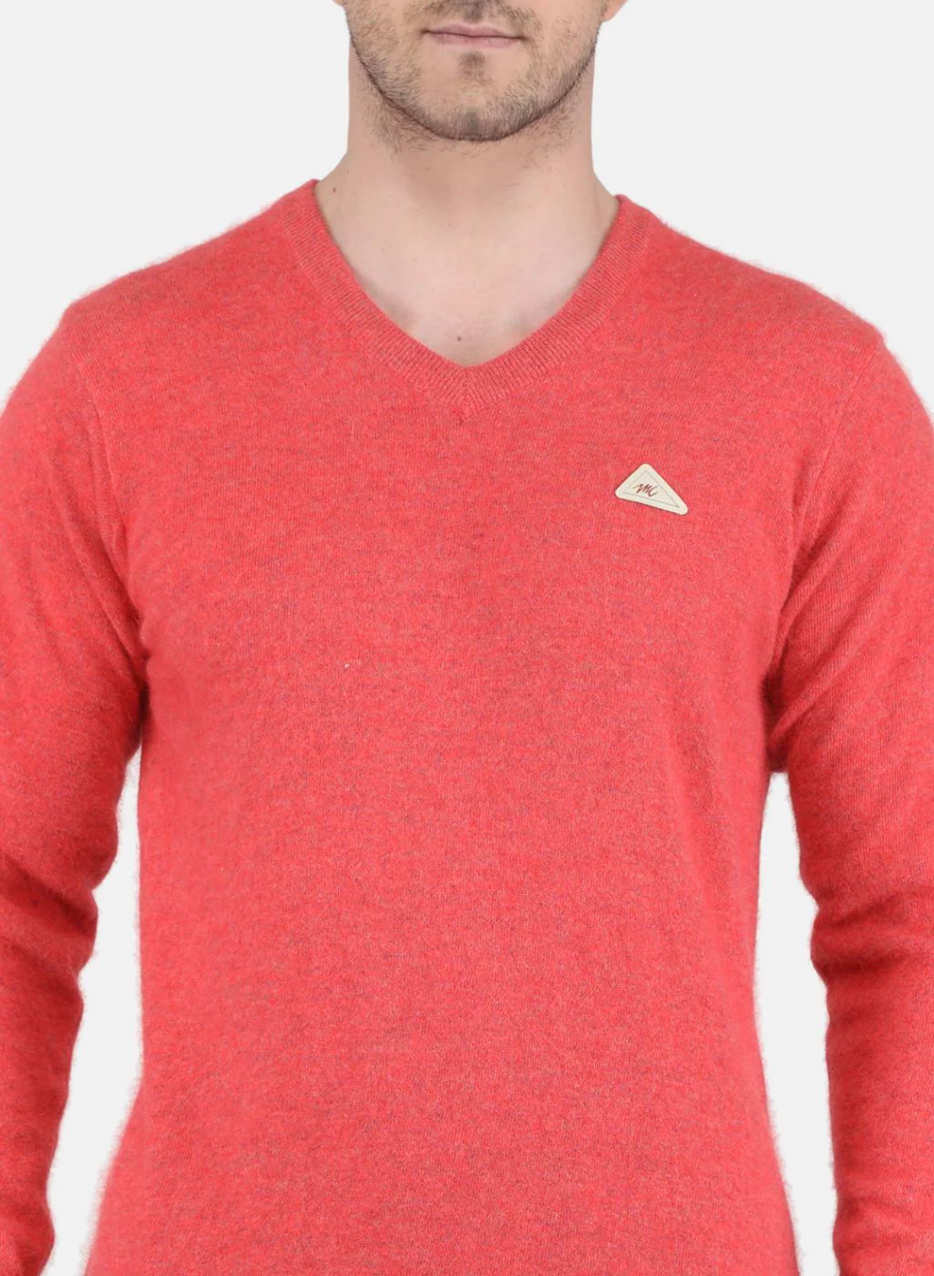 Men Red Solid Pullover - Image 5