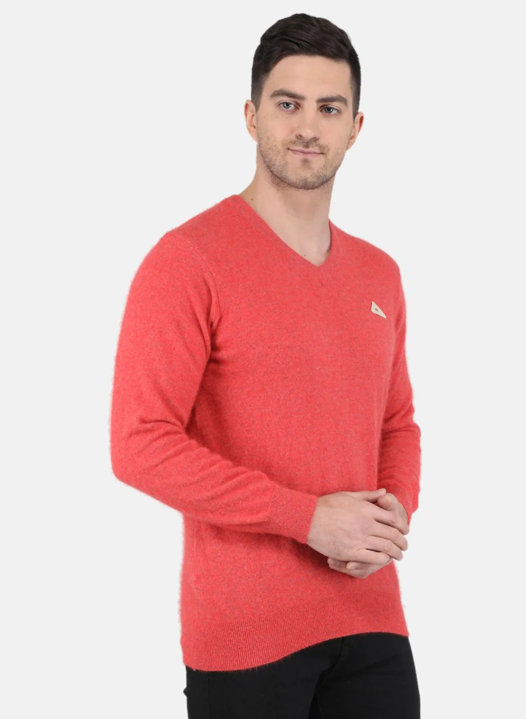 Men Red Solid Pullover - Image 6