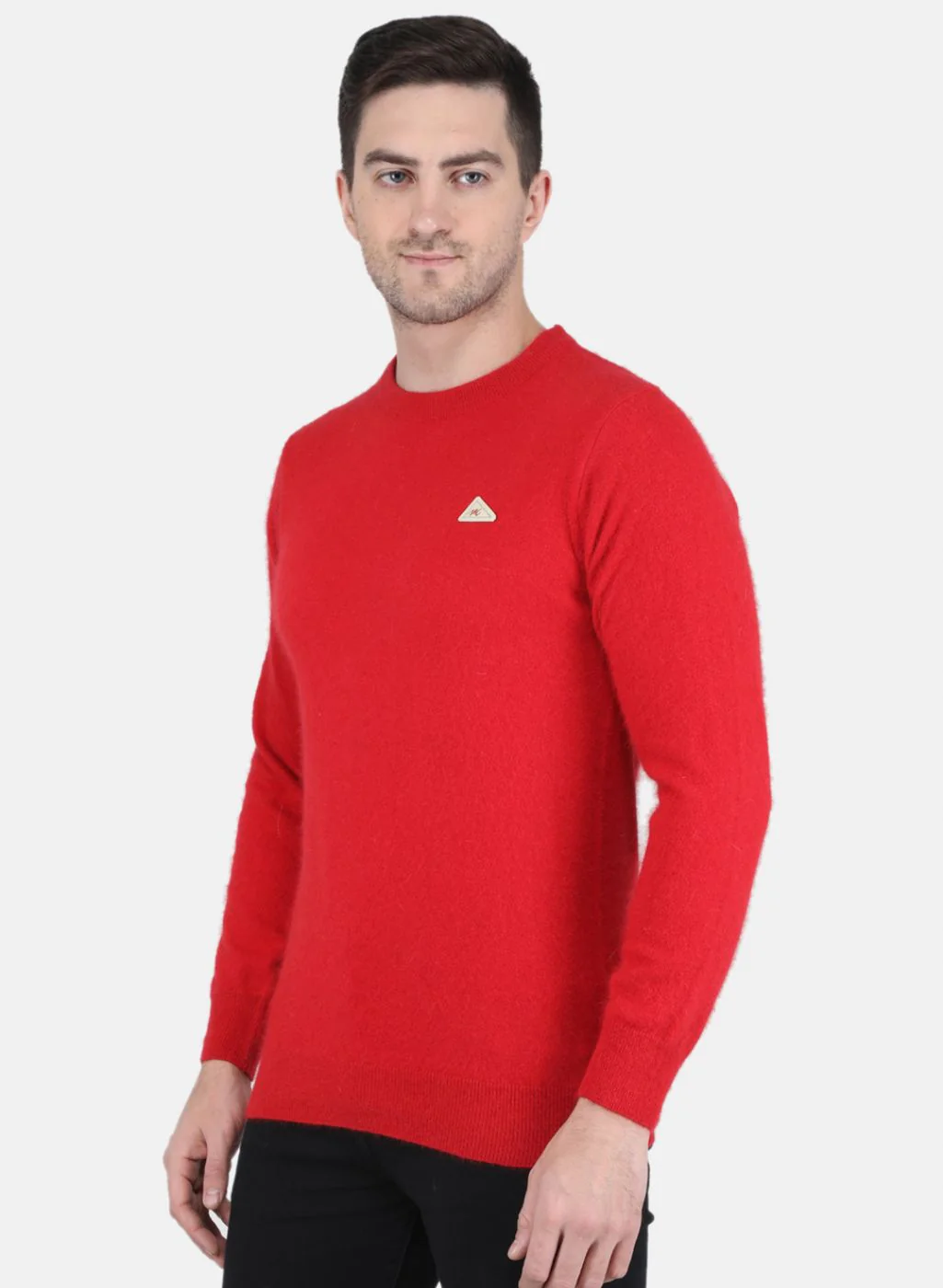 Men Red Solid Pullover - Image 2