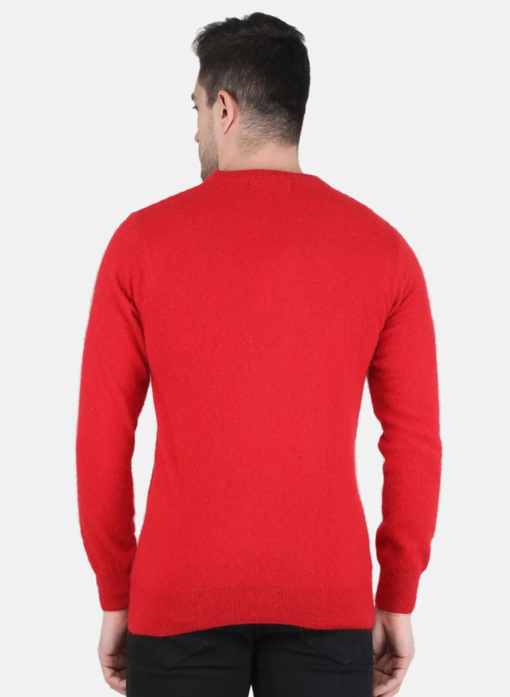 Men Red Solid Pullover - Image 3