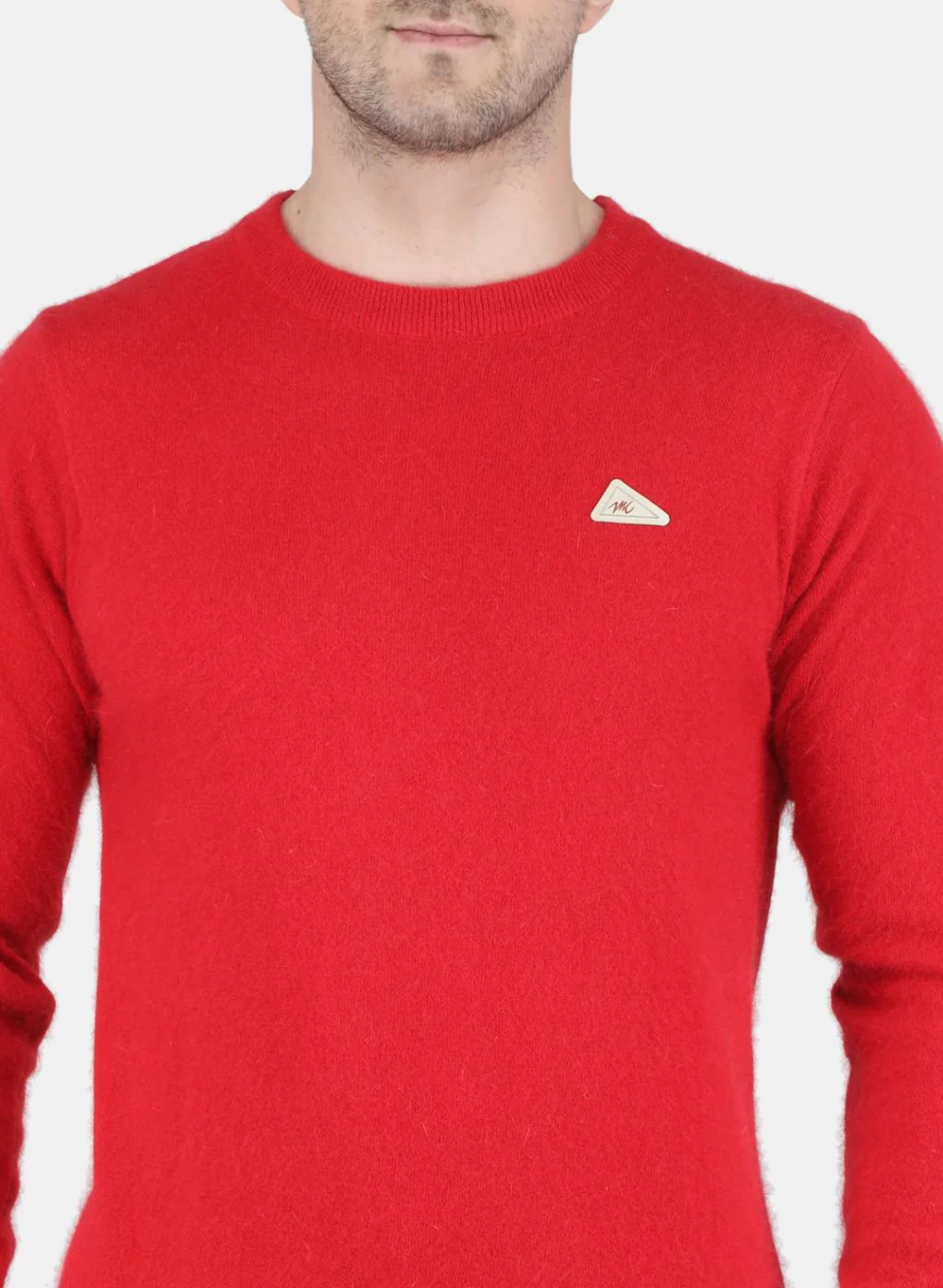 Men Red Solid Pullover - Image 5