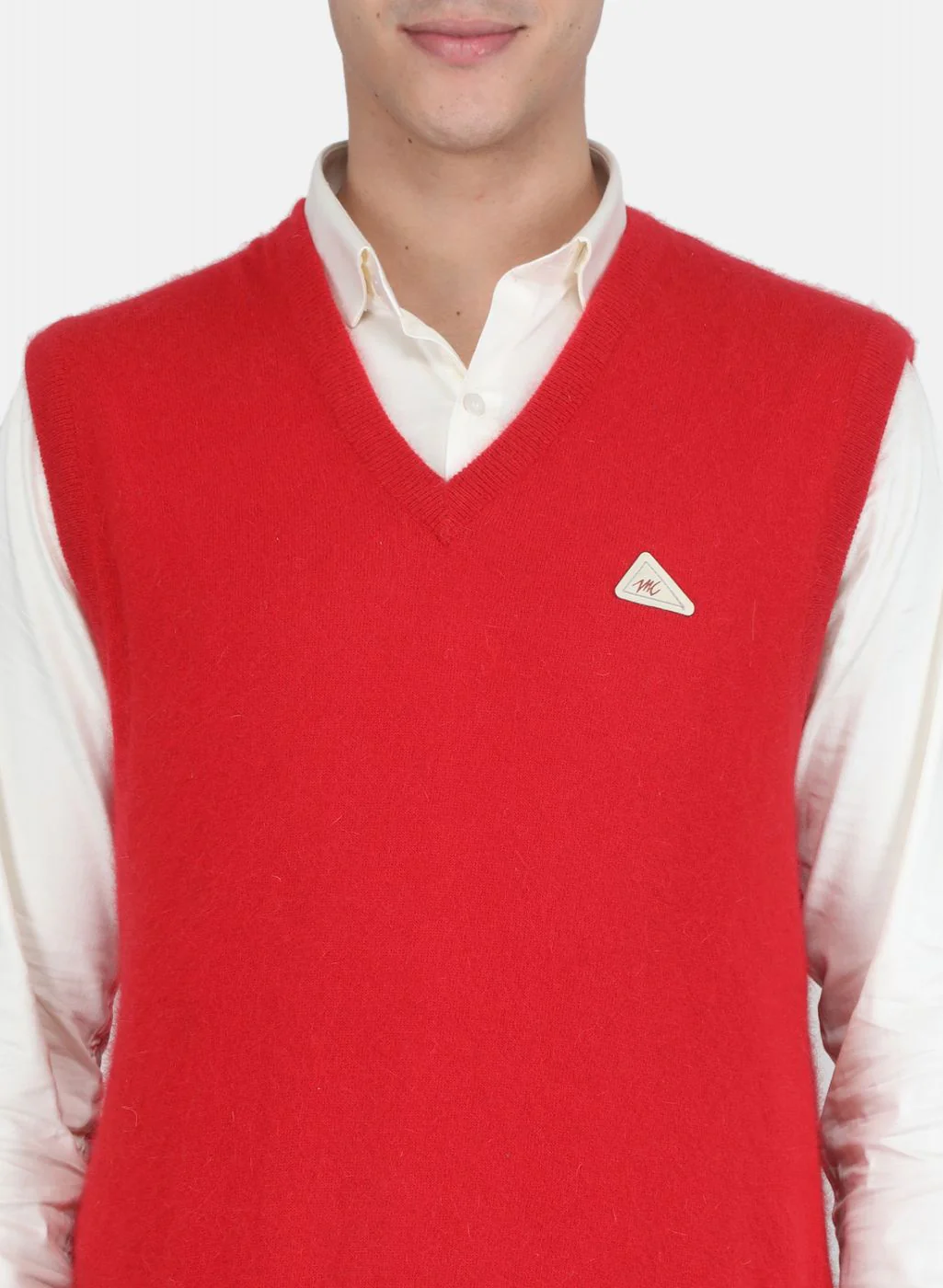 Men Red Solid Sweater - Image 5