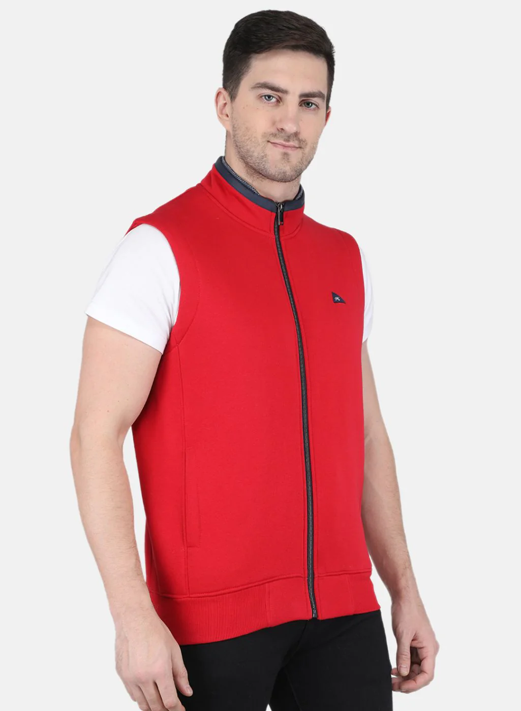 Men Red Solid T-Shirt - Image 6