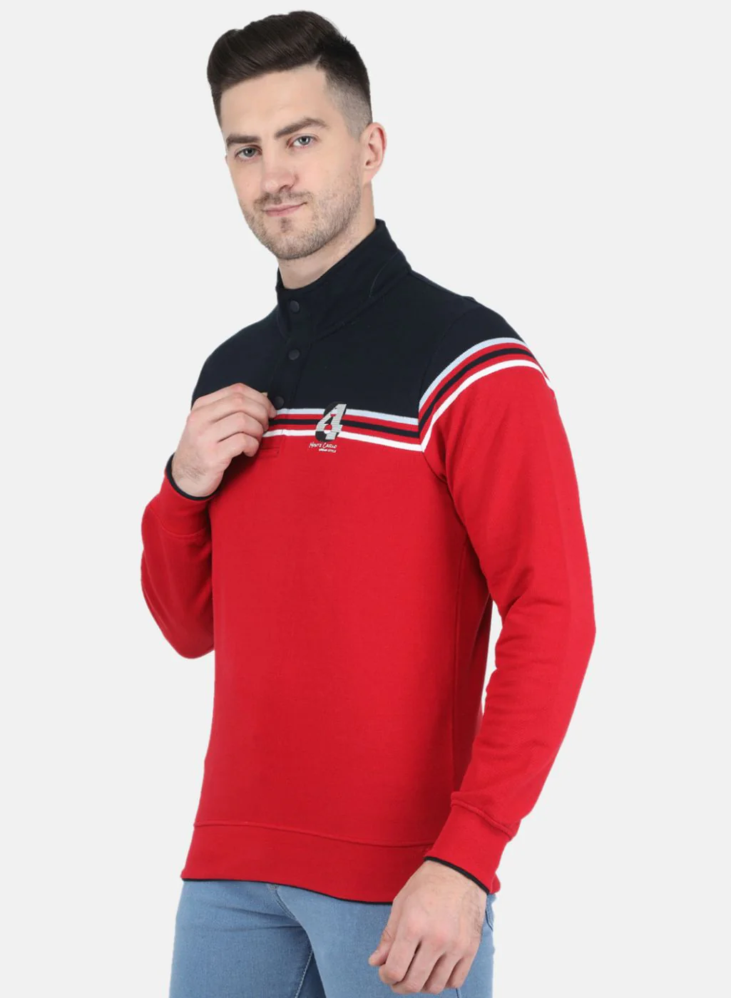 Men Red Stripe T-Shirt - Image 2