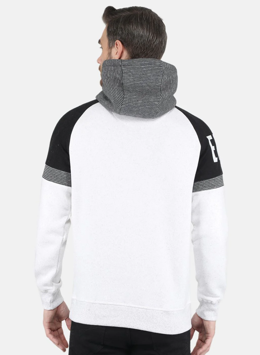 Men White Printed Sweatshirt - Image 3