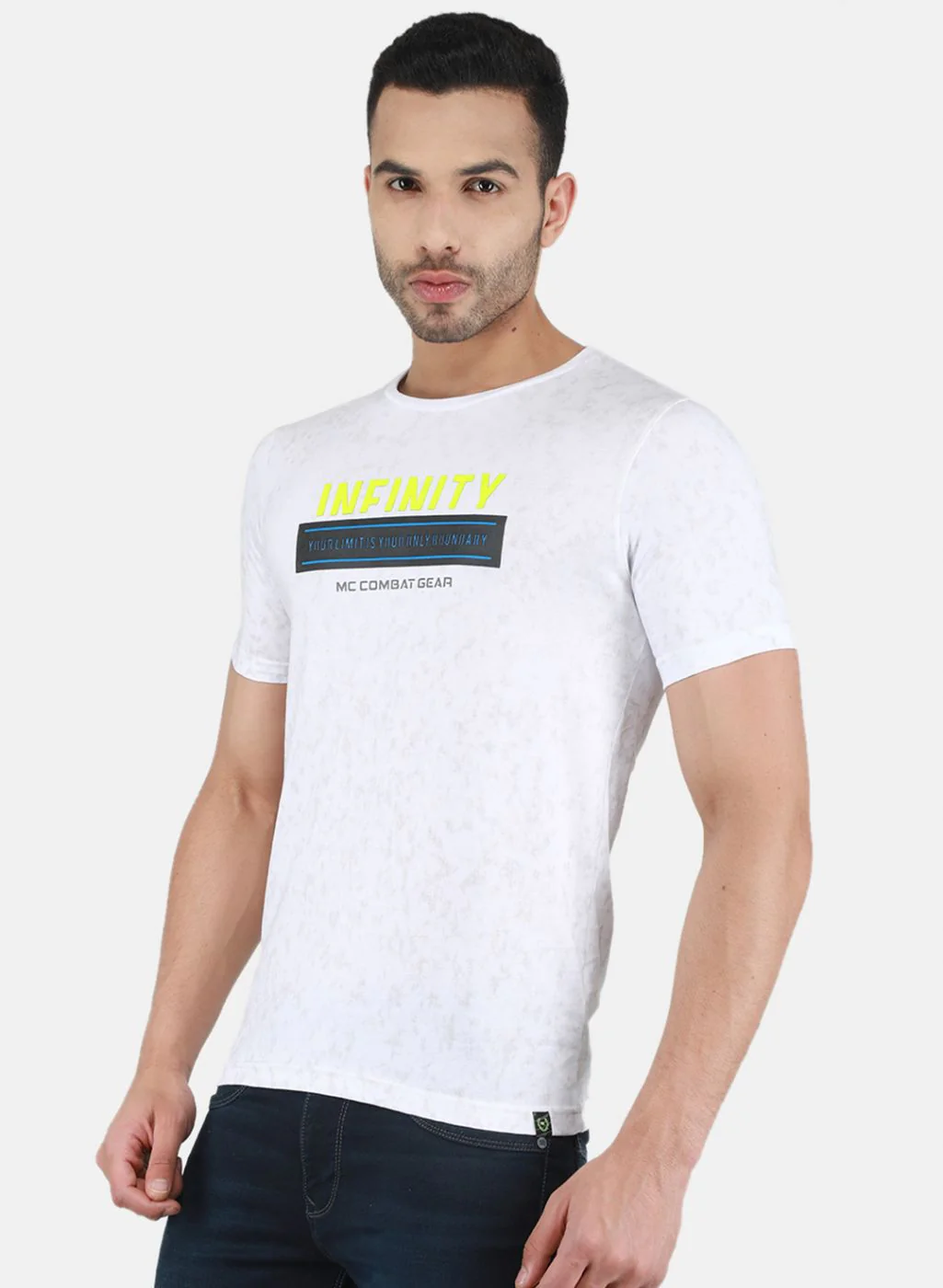 Men White Printed T-Shirt - Image 2
