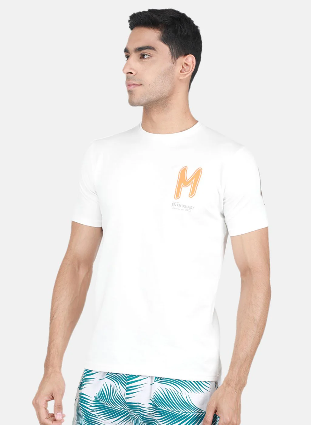 Men White Printed T-Shirt - Image 2