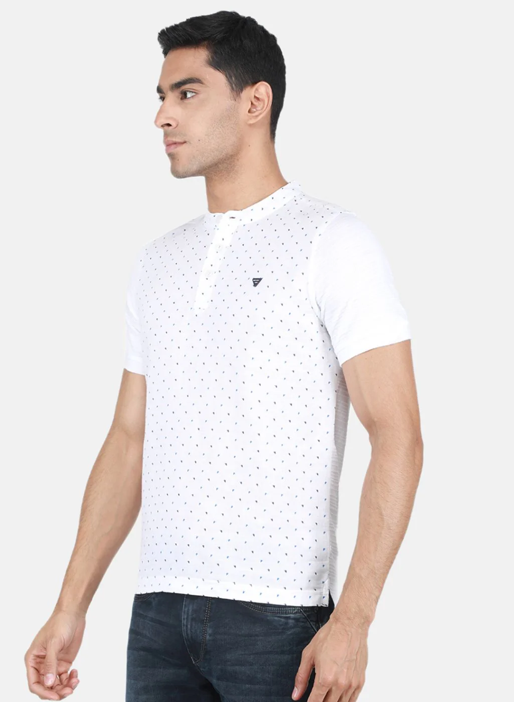 Men White Printed T-Shirt - Image 2