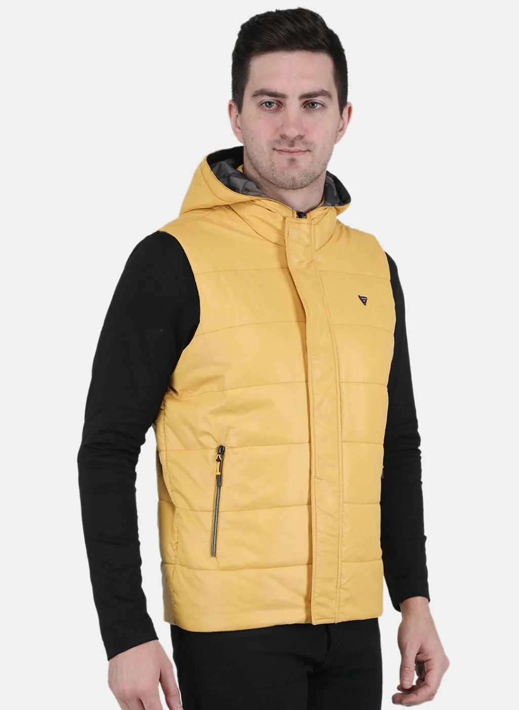 Men Yellow Solid Jacket - Image 6