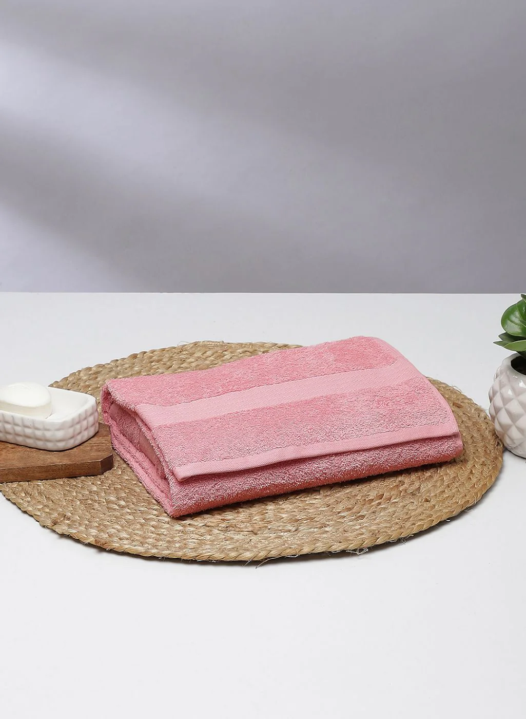 Pink Cotton 400 GSM Bath Towel