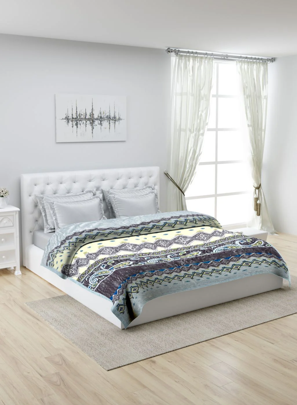 Printed Mink Double Blanket for Heavy Winter -1 Ply - Image 2