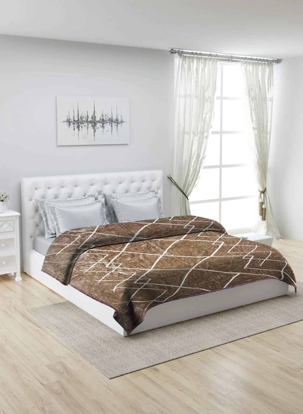Printed Mink Double Blanket for Heavy Winter -1 Ply - Image 2
