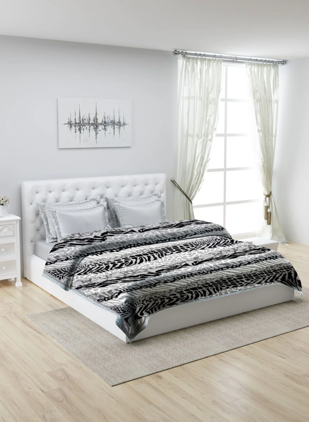 Printed Mink Double Blanket for Heavy Winter -1 Ply - Image 2