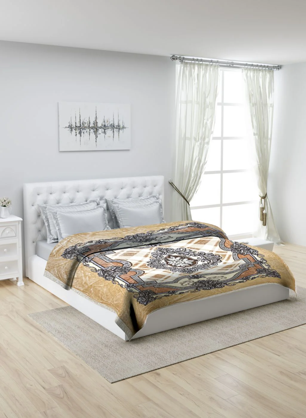 Printed Mink Double Blanket for Heavy Winter -1 Ply - Image 2