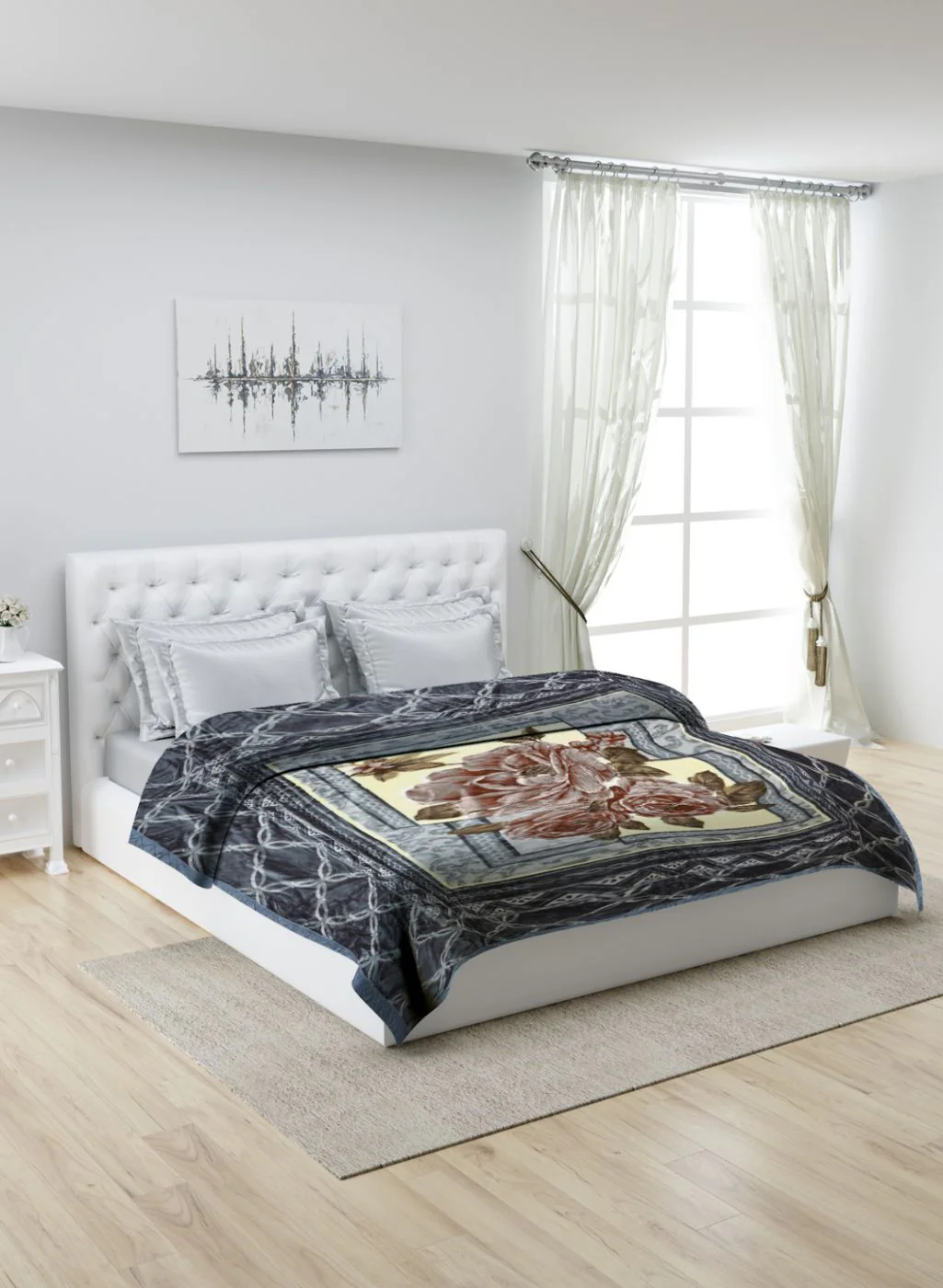 Printed Mink Double Blanket for Heavy Winter -1 Ply - Image 2