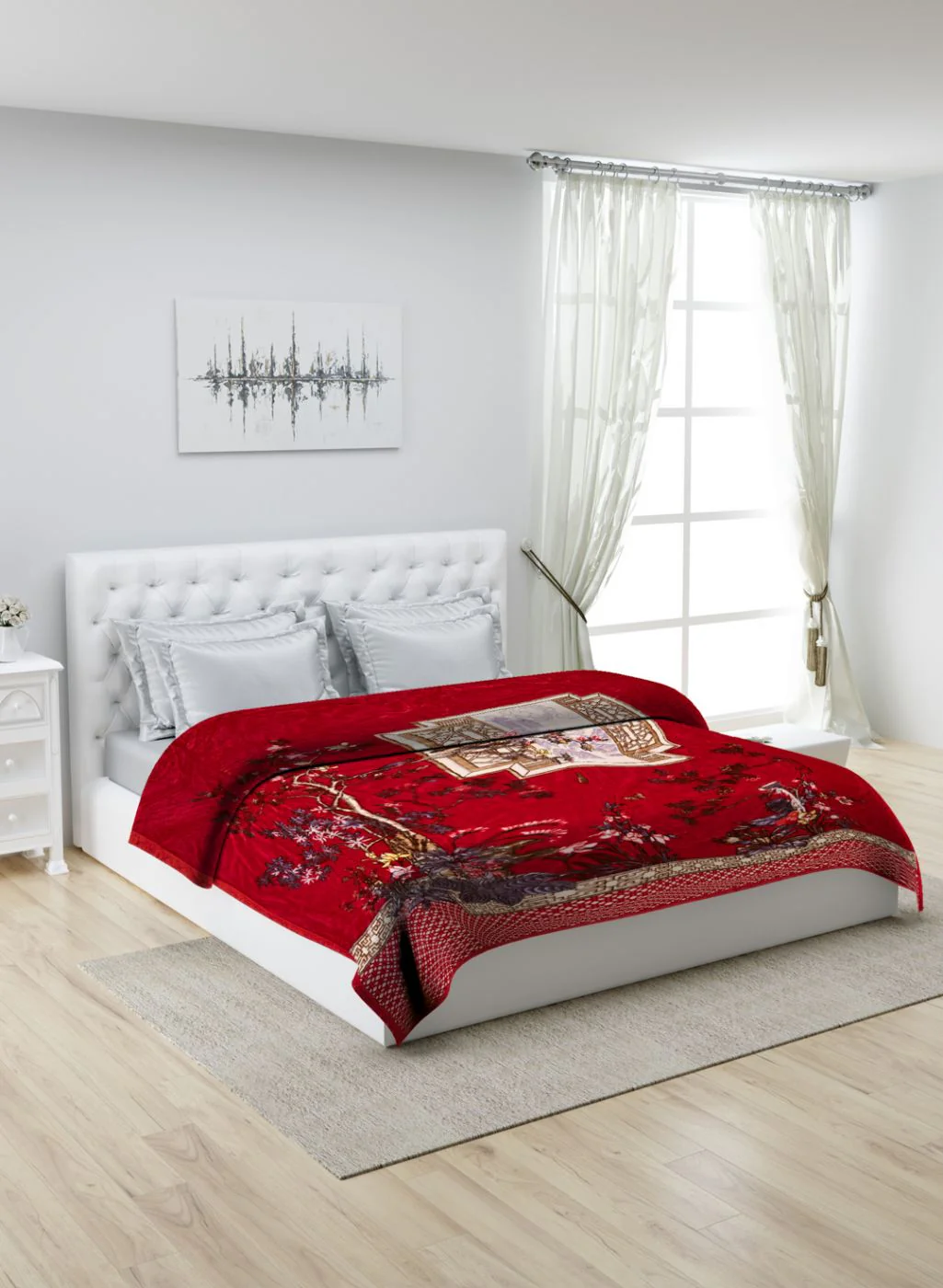 Printed Mink Double Blanket for Heavy Winter -1 Ply - Image 2