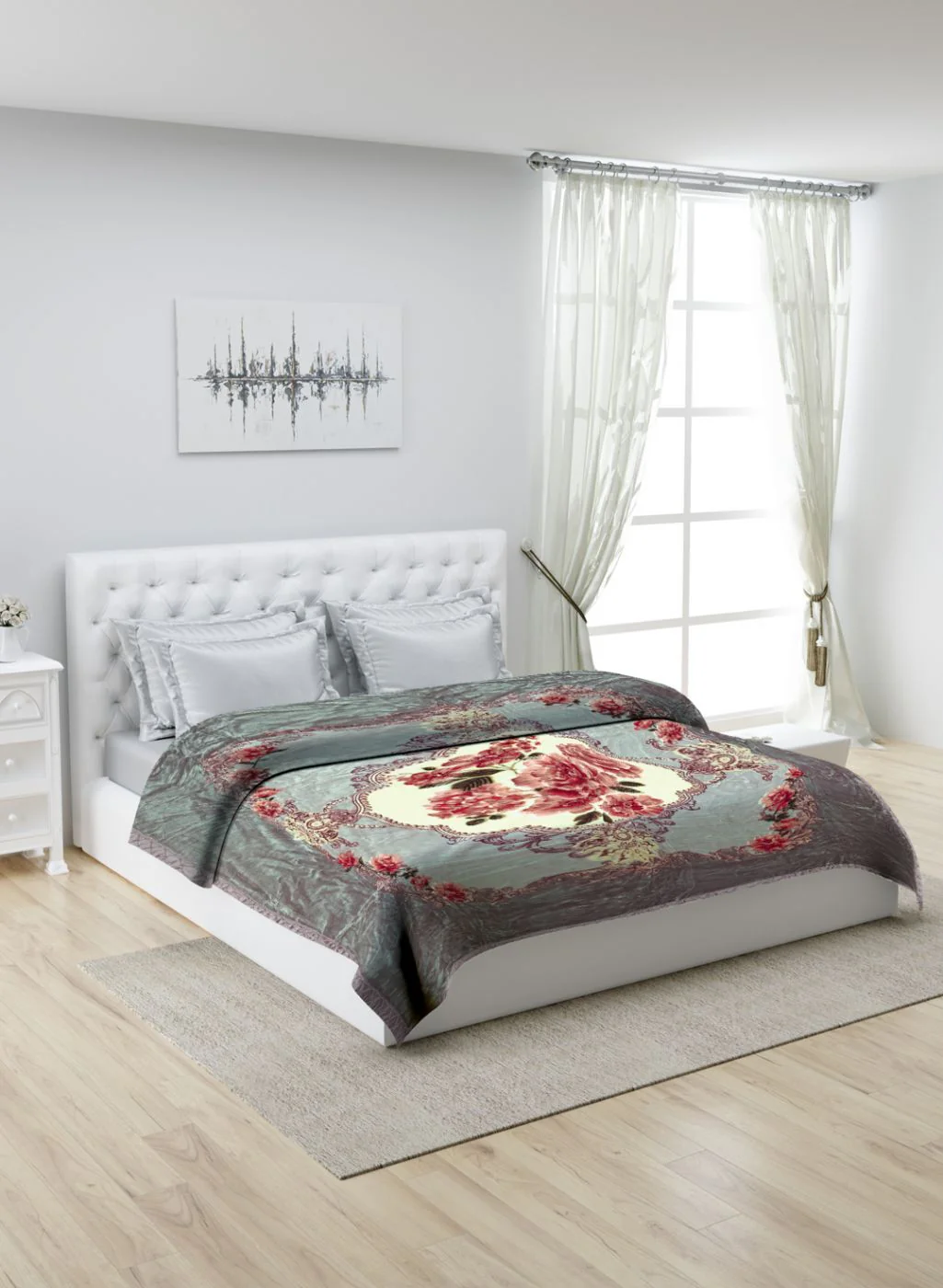 Printed Mink Double Blanket for Heavy Winter -1 Ply - Image 2