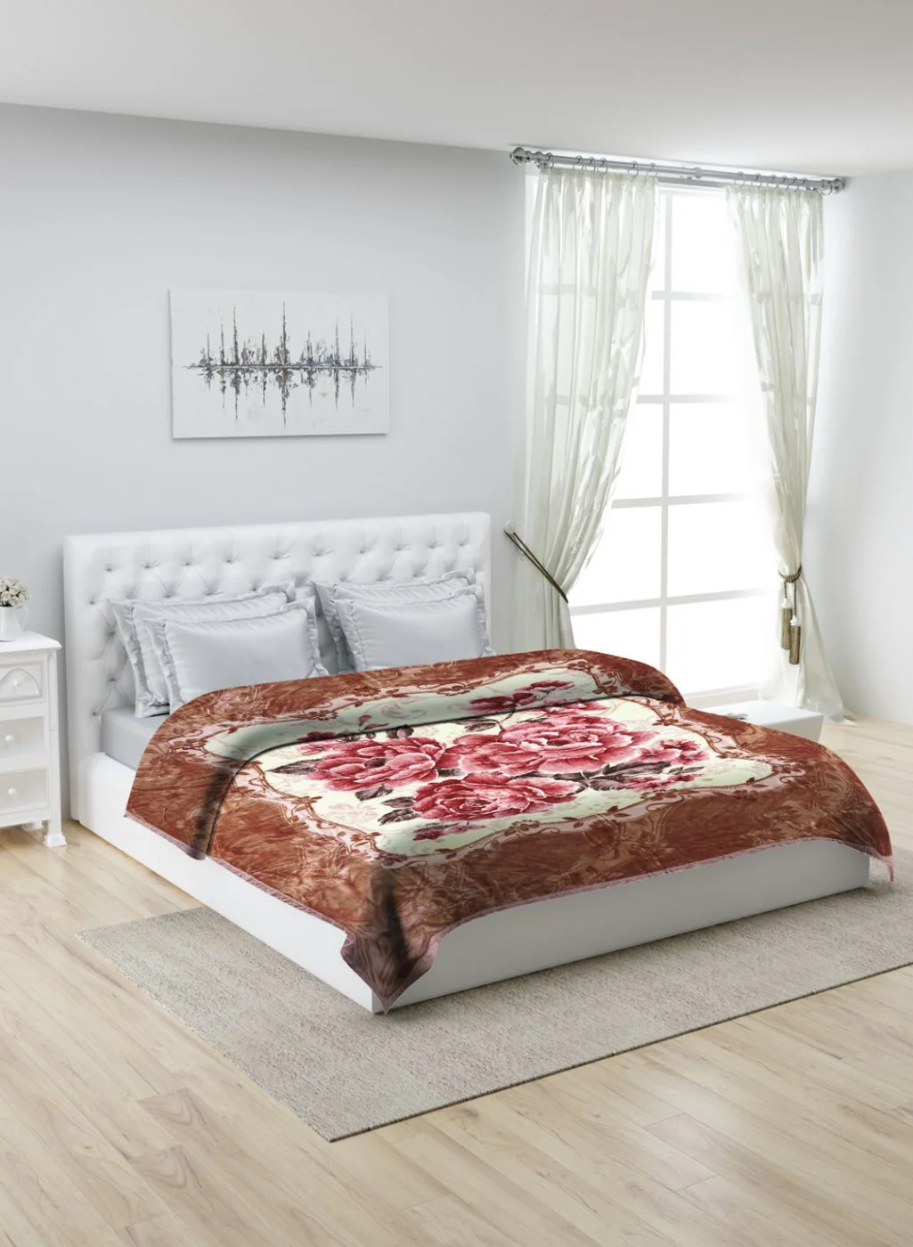 Printed Mink Double Blanket for Heavy Winter -1 Ply - Image 2