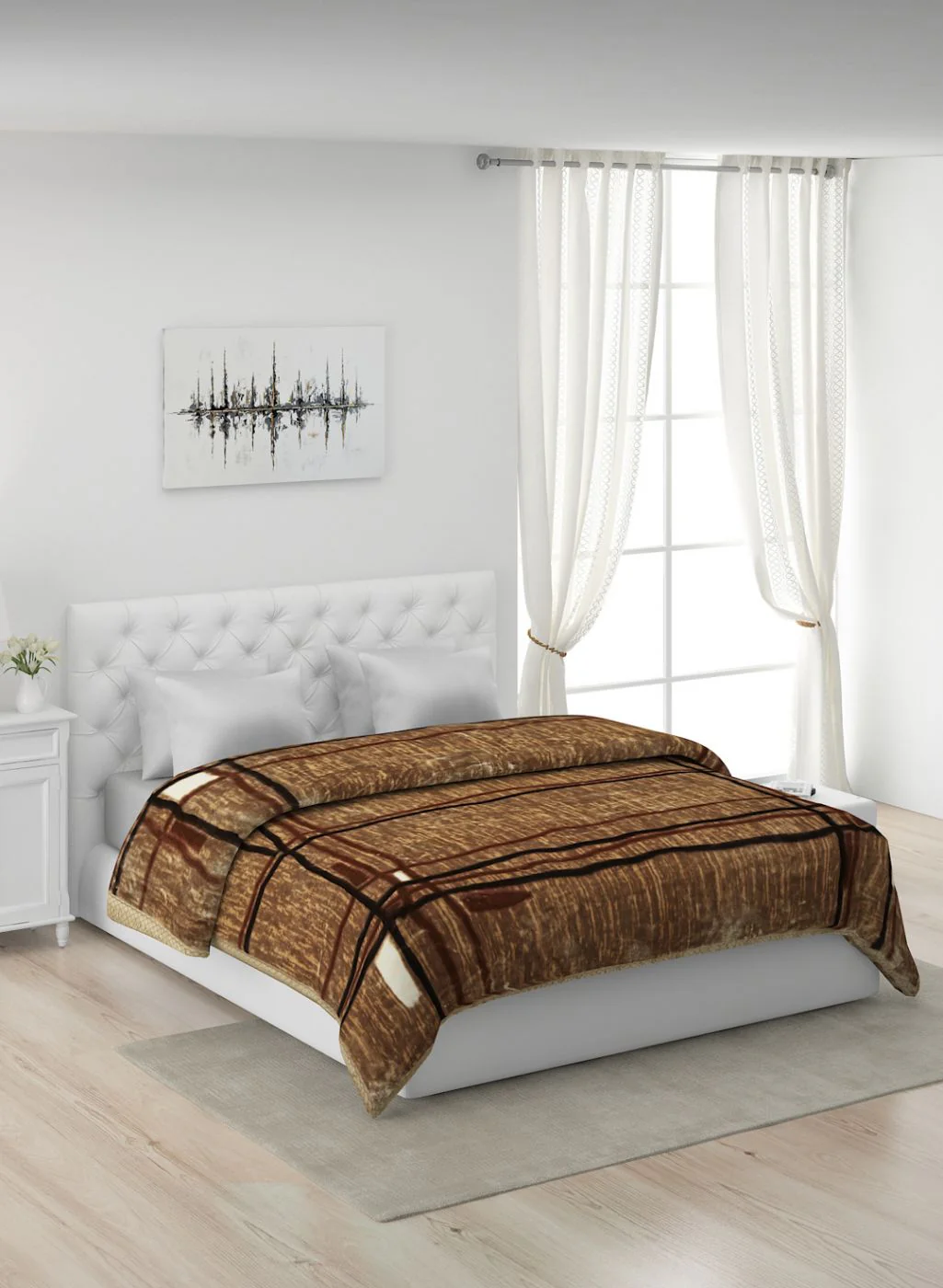 Printed Mink Double Blanket for Heavy Winter -2 Ply - Image 2