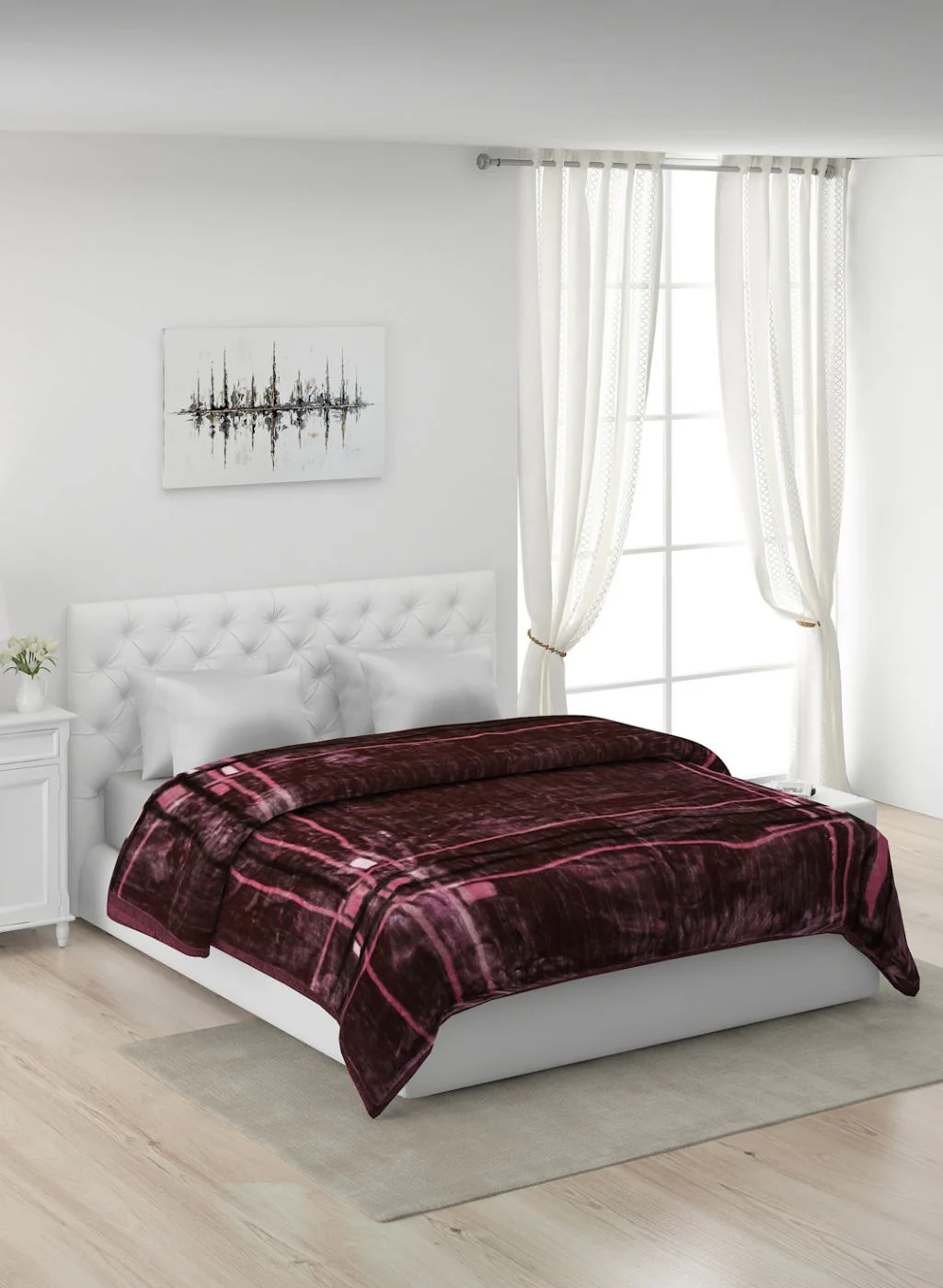 Printed Mink Double Blanket for Heavy Winter -2 Ply - Image 2