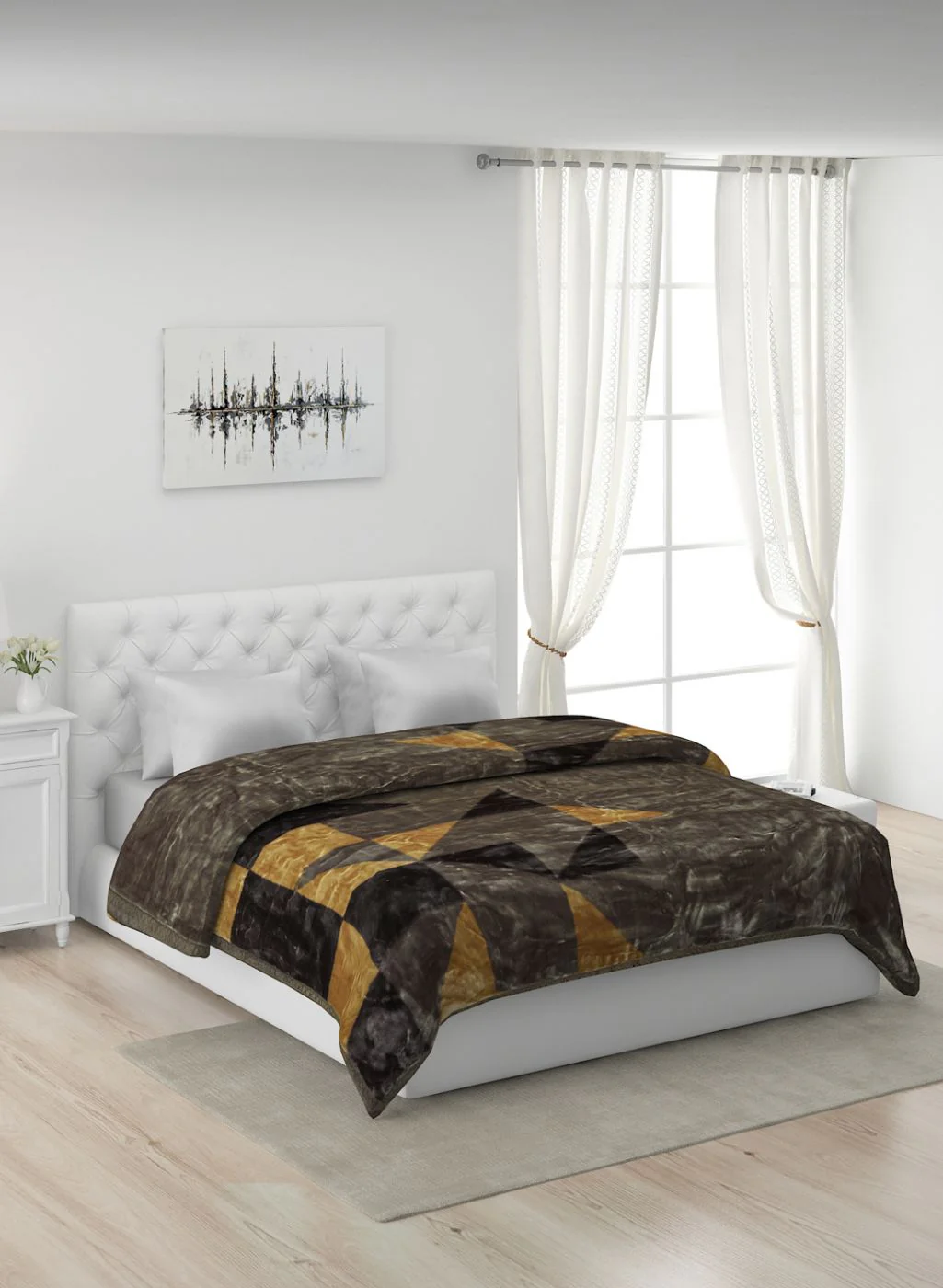 Printed Mink Double Blanket for Heavy Winter -2 Ply - Image 2