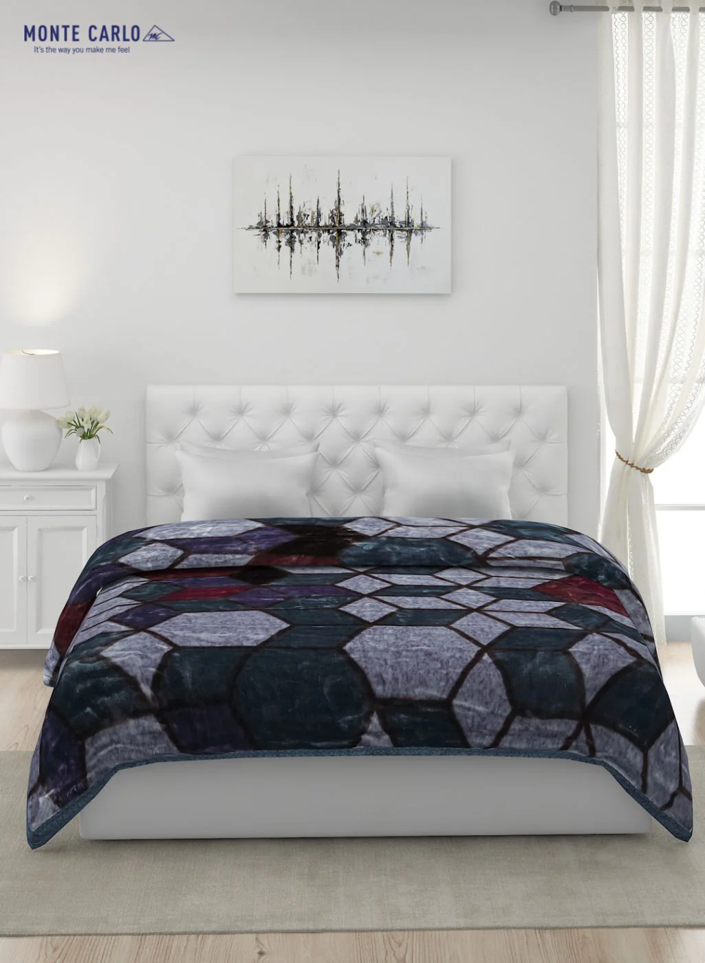 Printed Mink Double Blanket for Heavy Winter -2 Ply - Image 3