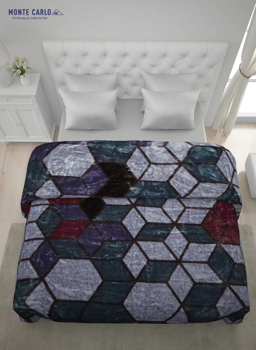 Printed Mink Double Blanket for Heavy Winter -2 Ply - Image 4