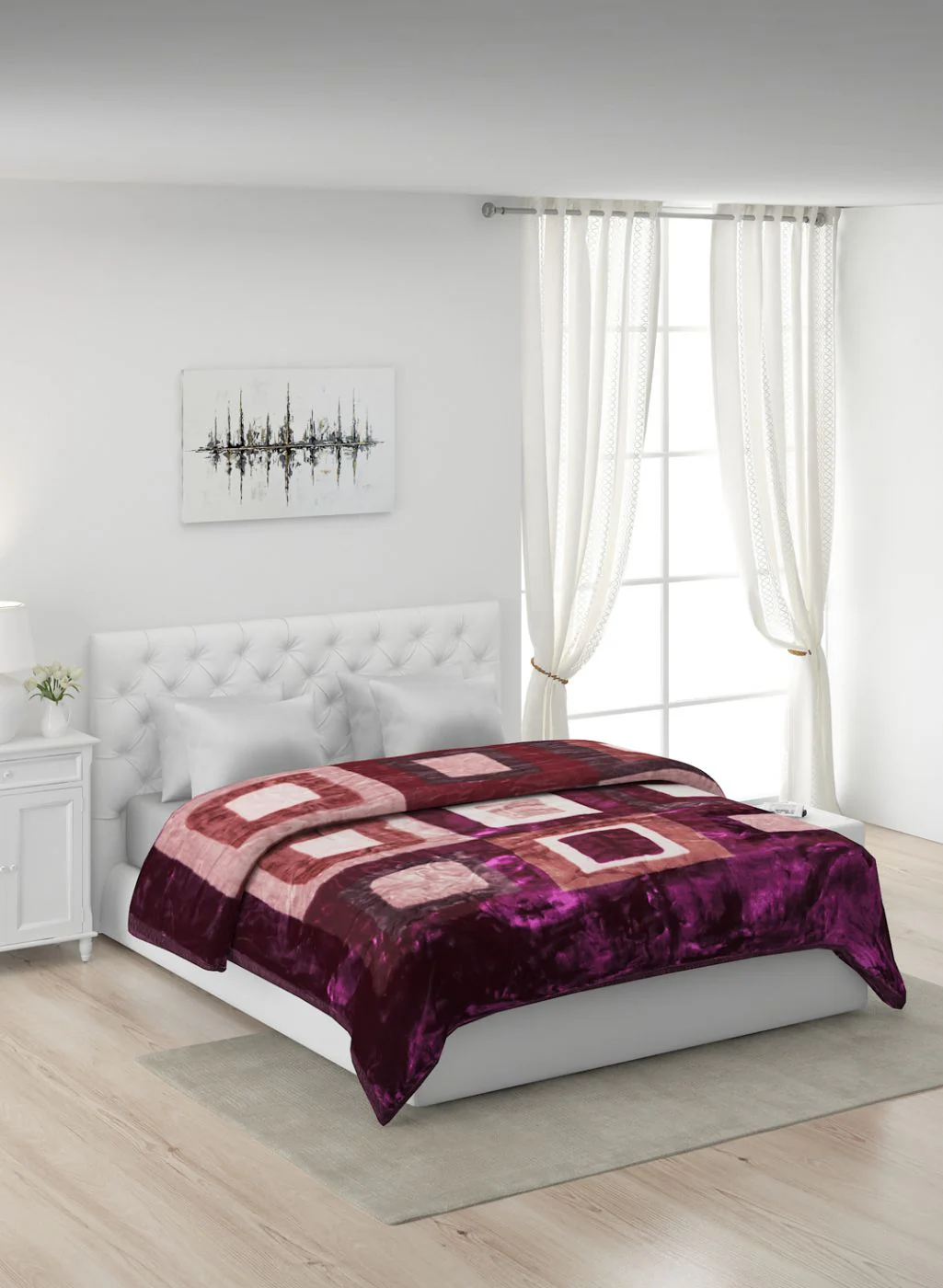 Printed Mink Double Blanket for Heavy Winter -2 Ply - Image 2