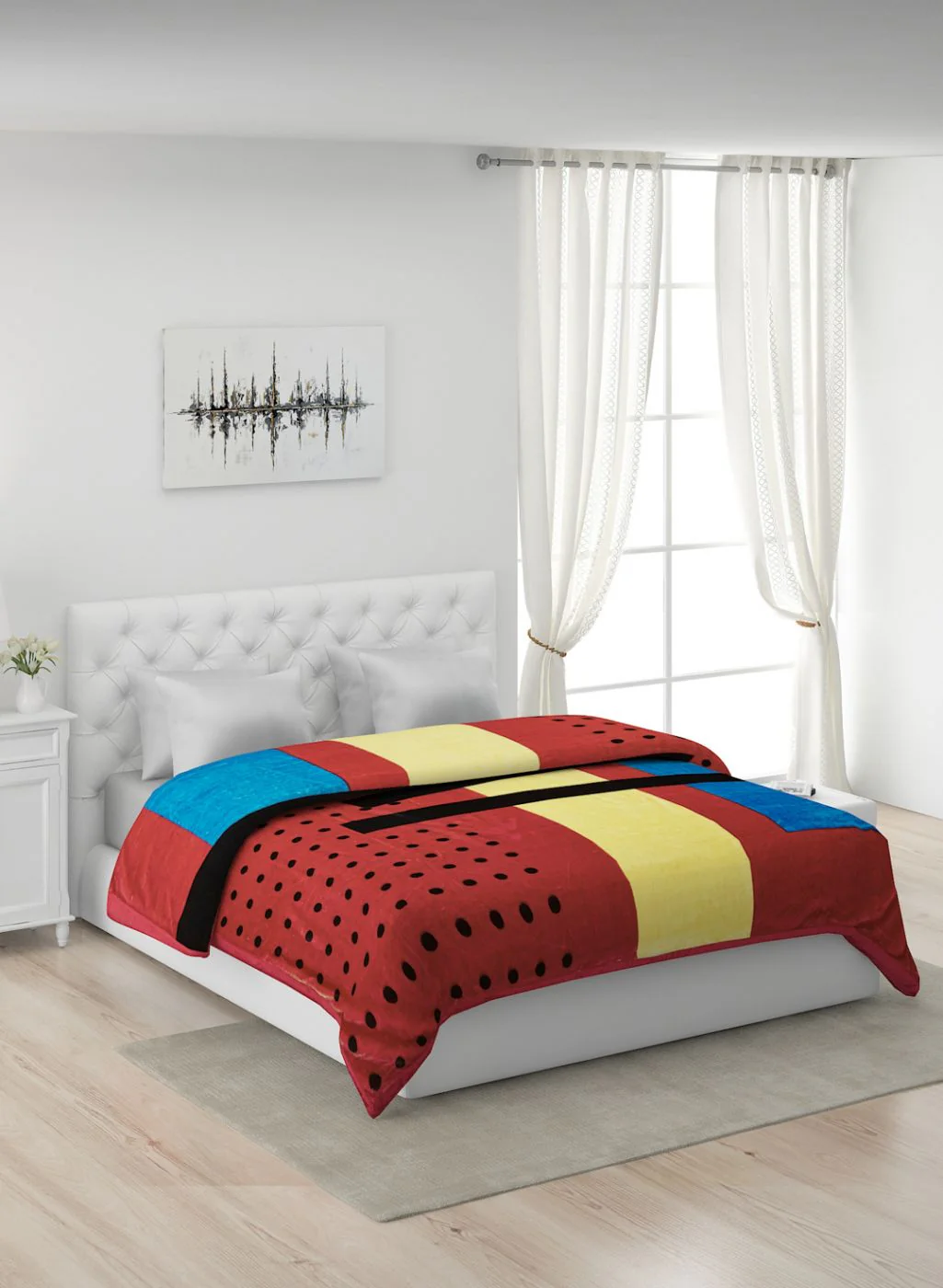 Printed Mink Double Blanket for Heavy Winter -2 Ply - Image 2