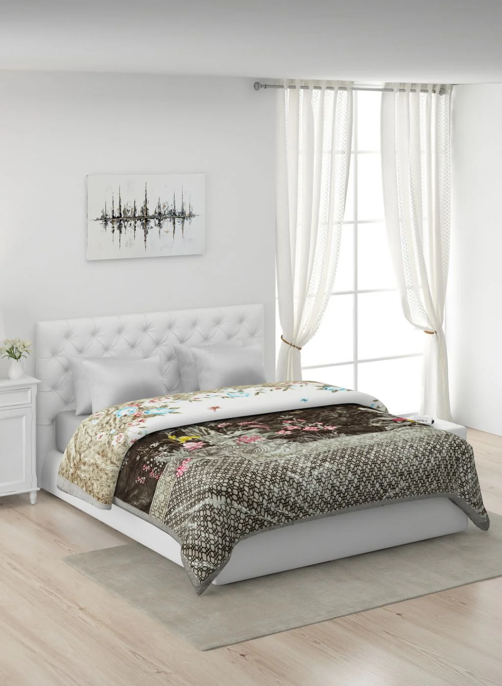 Printed Mink Double Blanket for Heavy Winter -2 Ply - Image 2
