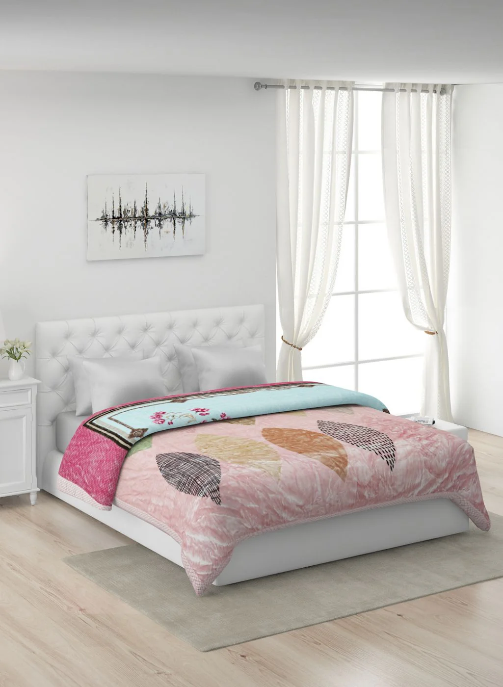 Printed Mink Double Blanket for Heavy Winter -2 Ply - Image 2