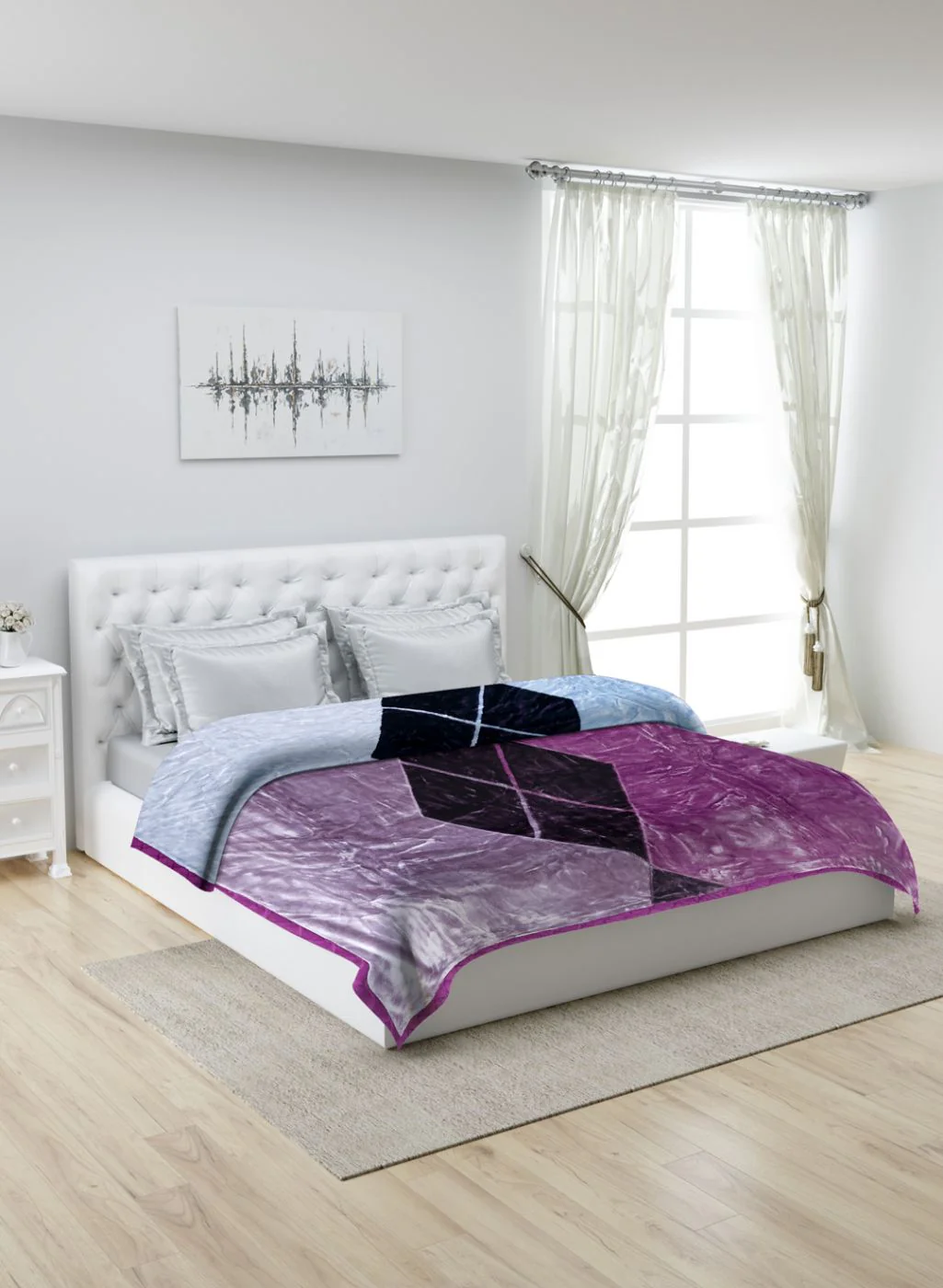 Printed Mink Double Blanket for Heavy Winter -2 Ply - Image 2