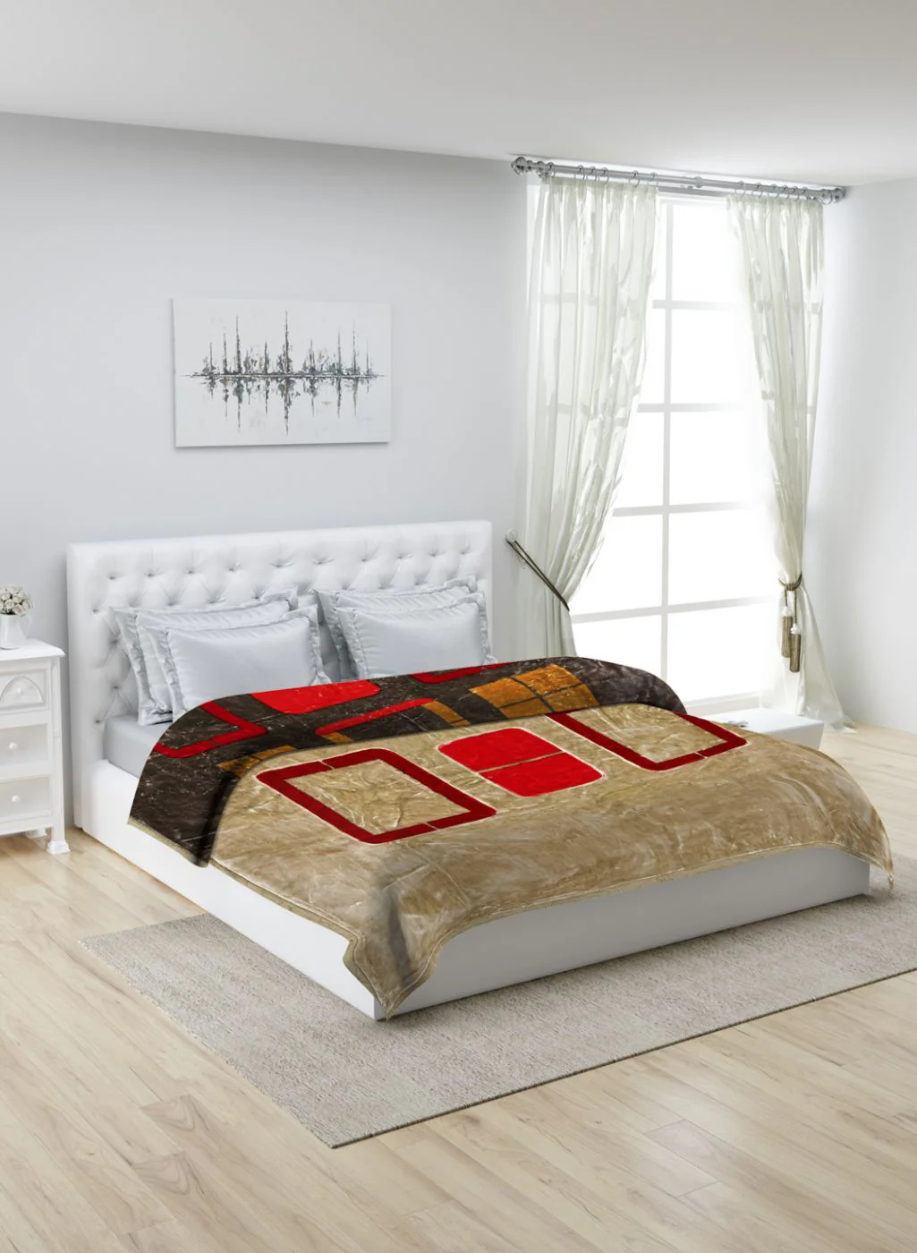 Printed Mink Double Blanket for Heavy Winter -2 Ply - Image 2