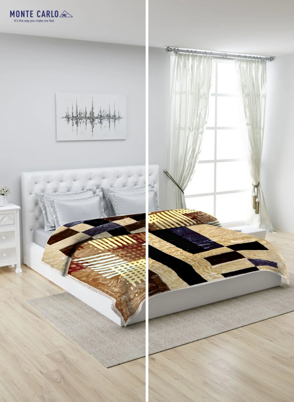 Printed Mink Double Blanket for Heavy Winter -2 Ply - Image 3