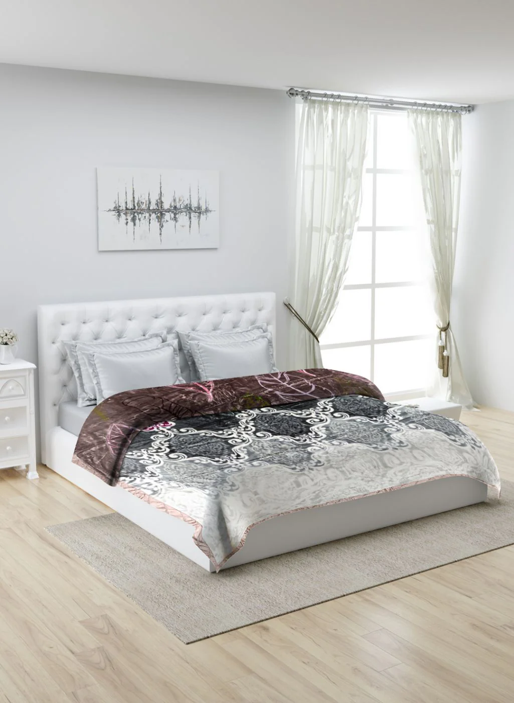 Printed Mink Double Blanket for Heavy Winter -2 Ply - Image 2