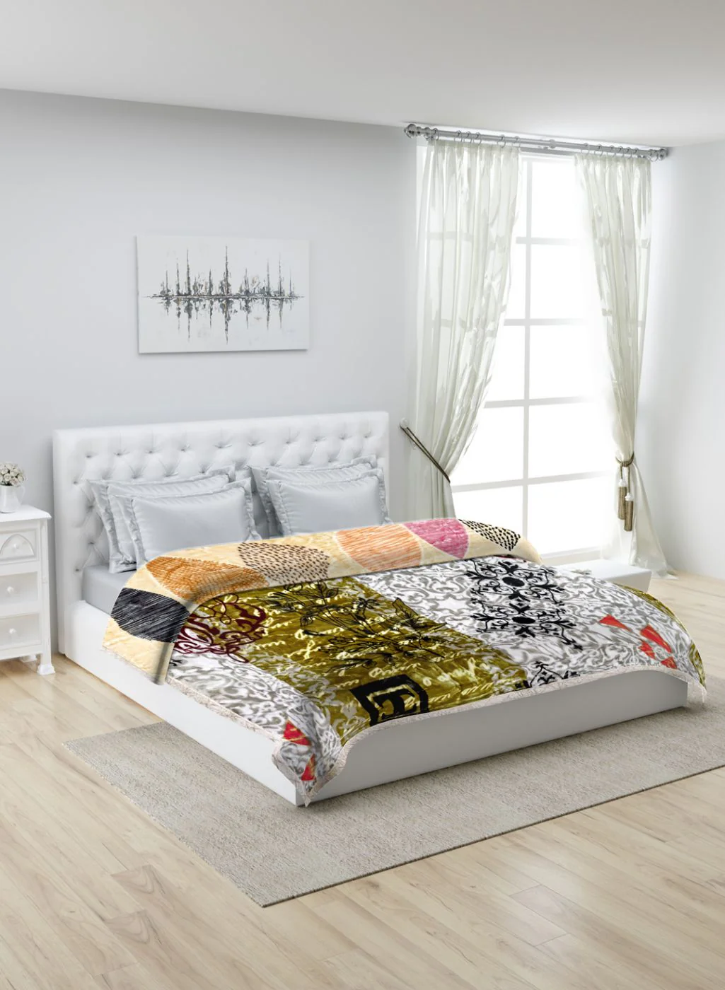 Printed Mink Double Blanket for Heavy Winter -2 Ply - Image 2