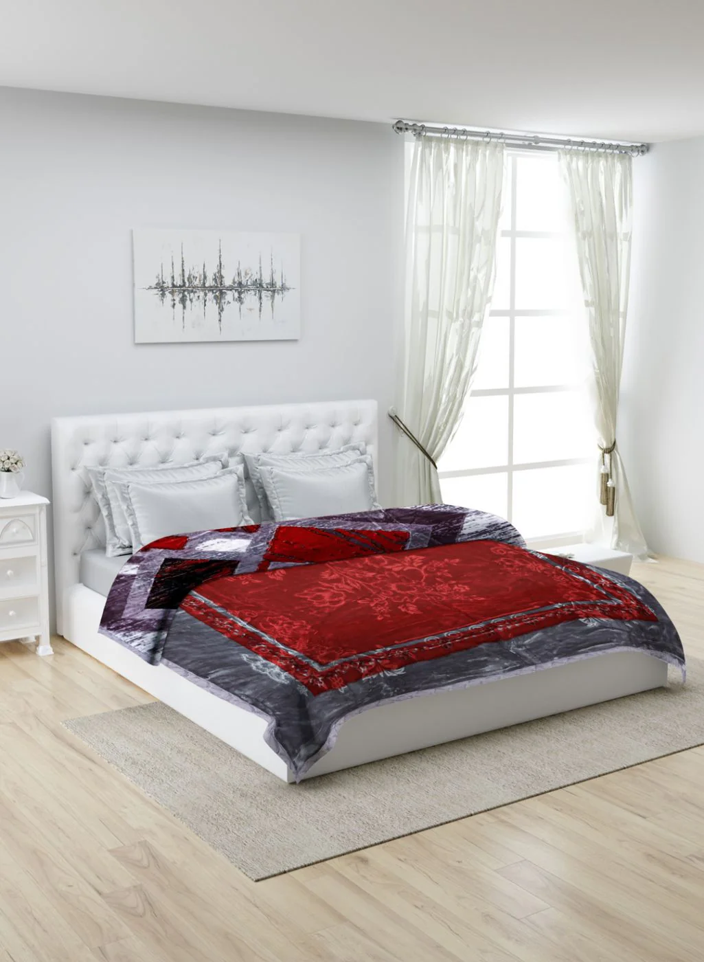 Printed Mink Double Blanket for Heavy Winter -2 Ply - Image 2