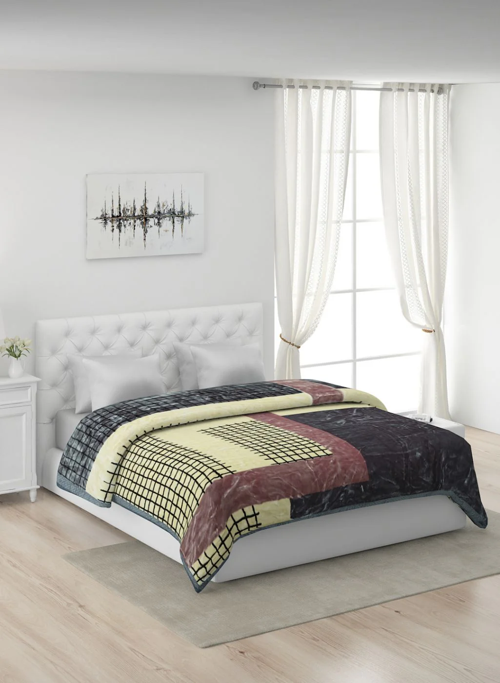 Printed Mink Double Blanket for Heavy Winter -2 Ply - Image 2