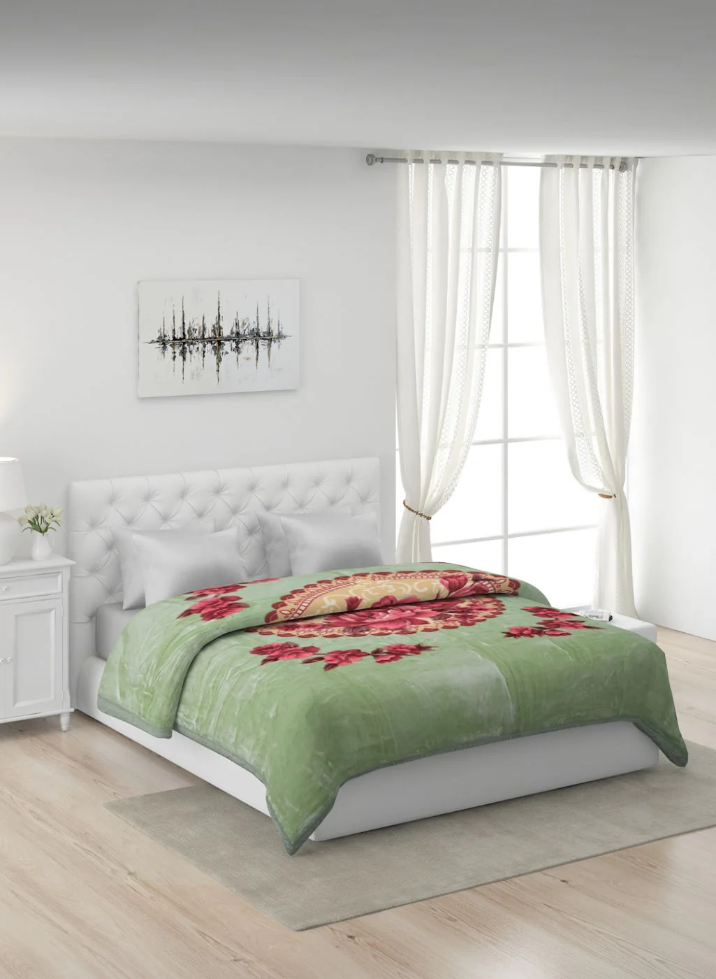 Printed Mink Double Blanket for Heavy Winter -2 Ply - Image 2