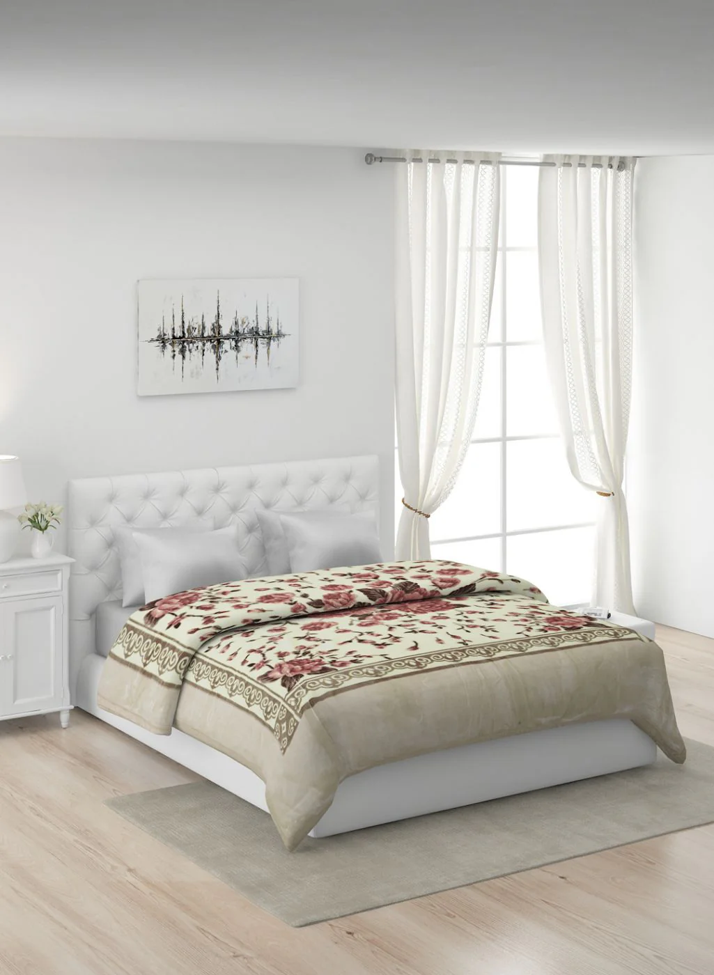 Printed Mink Double Blanket for Heavy Winter -2 Ply - Image 2