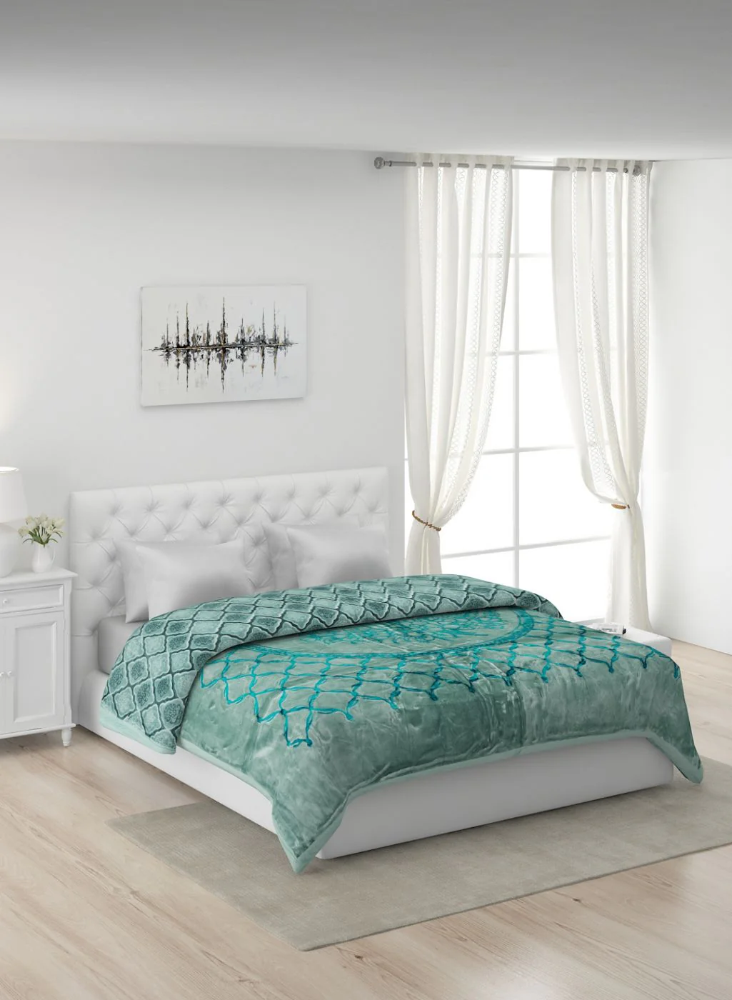 Printed Mink Double Blanket for Heavy Winter -2 Ply - Image 2