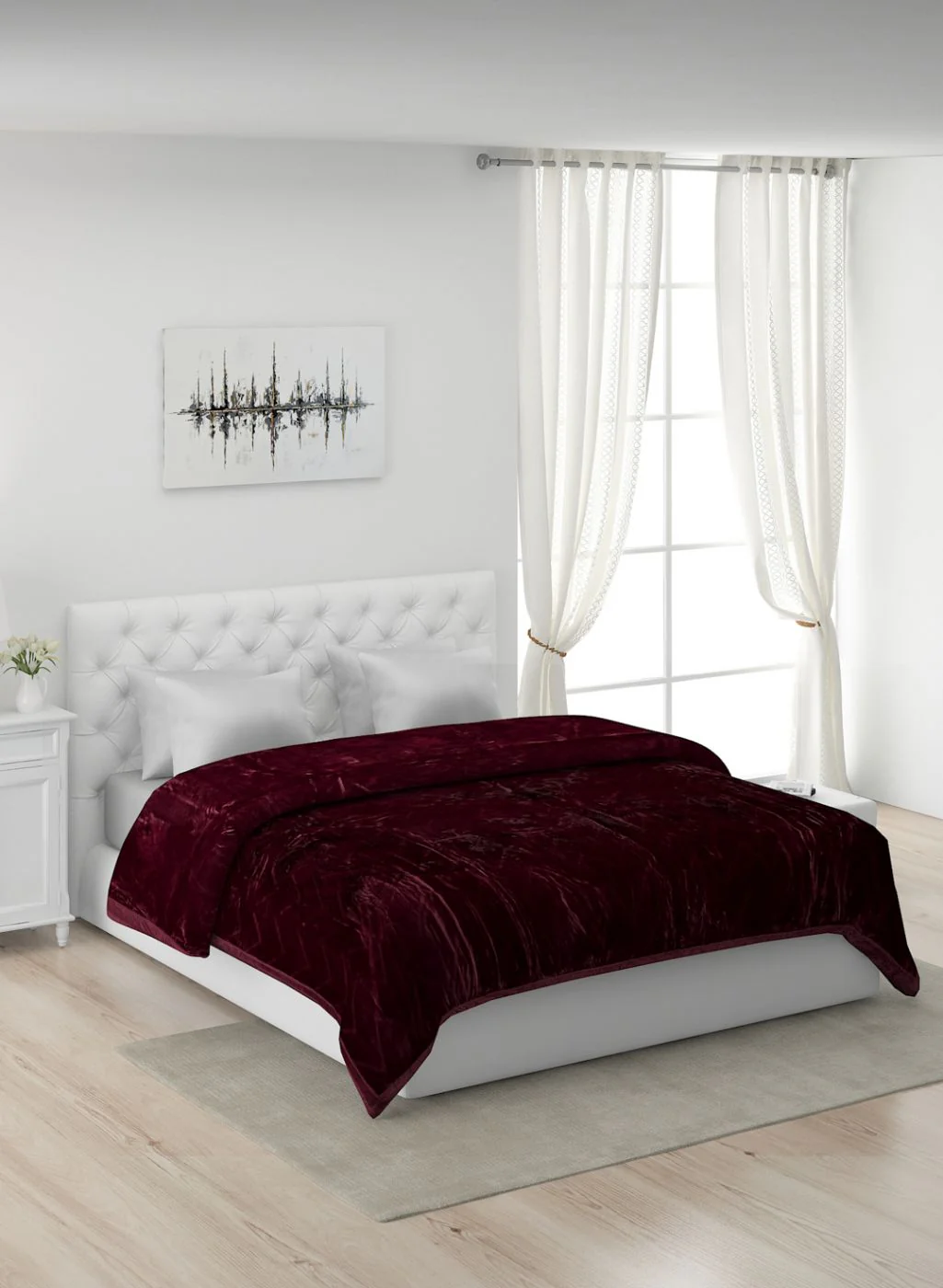 Printed Mink Double Blanket for Heavy Winter -2 Ply - Image 2