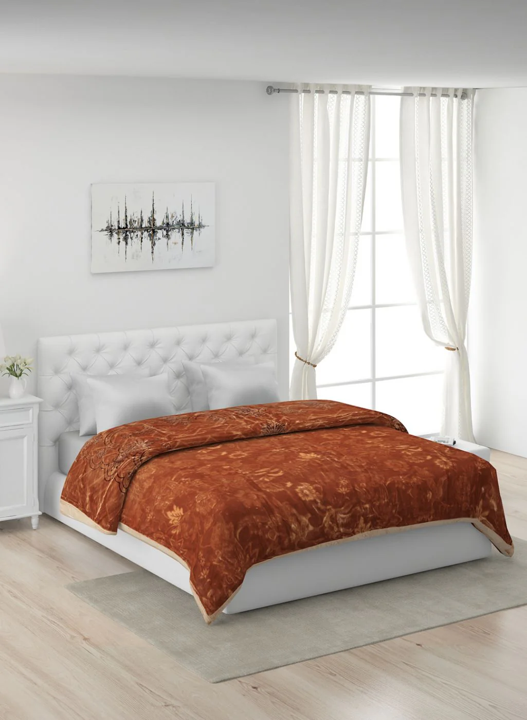 Printed Mink Double Blanket for Heavy Winter -2 Ply - Image 2