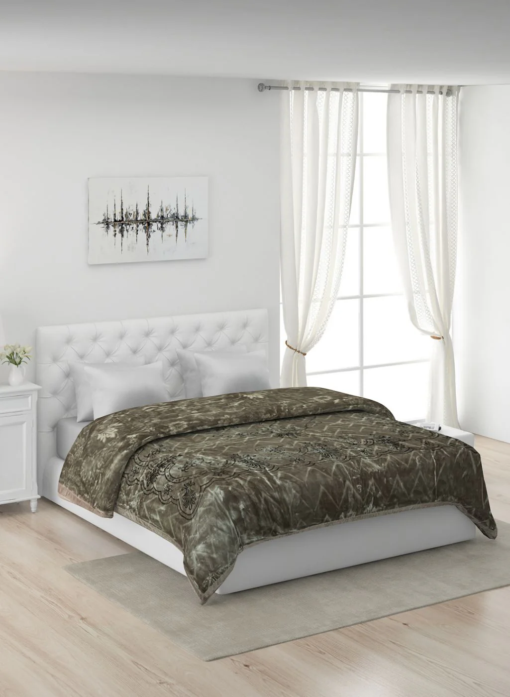 Printed Mink Double Blanket for Heavy Winter -2 Ply - Image 2